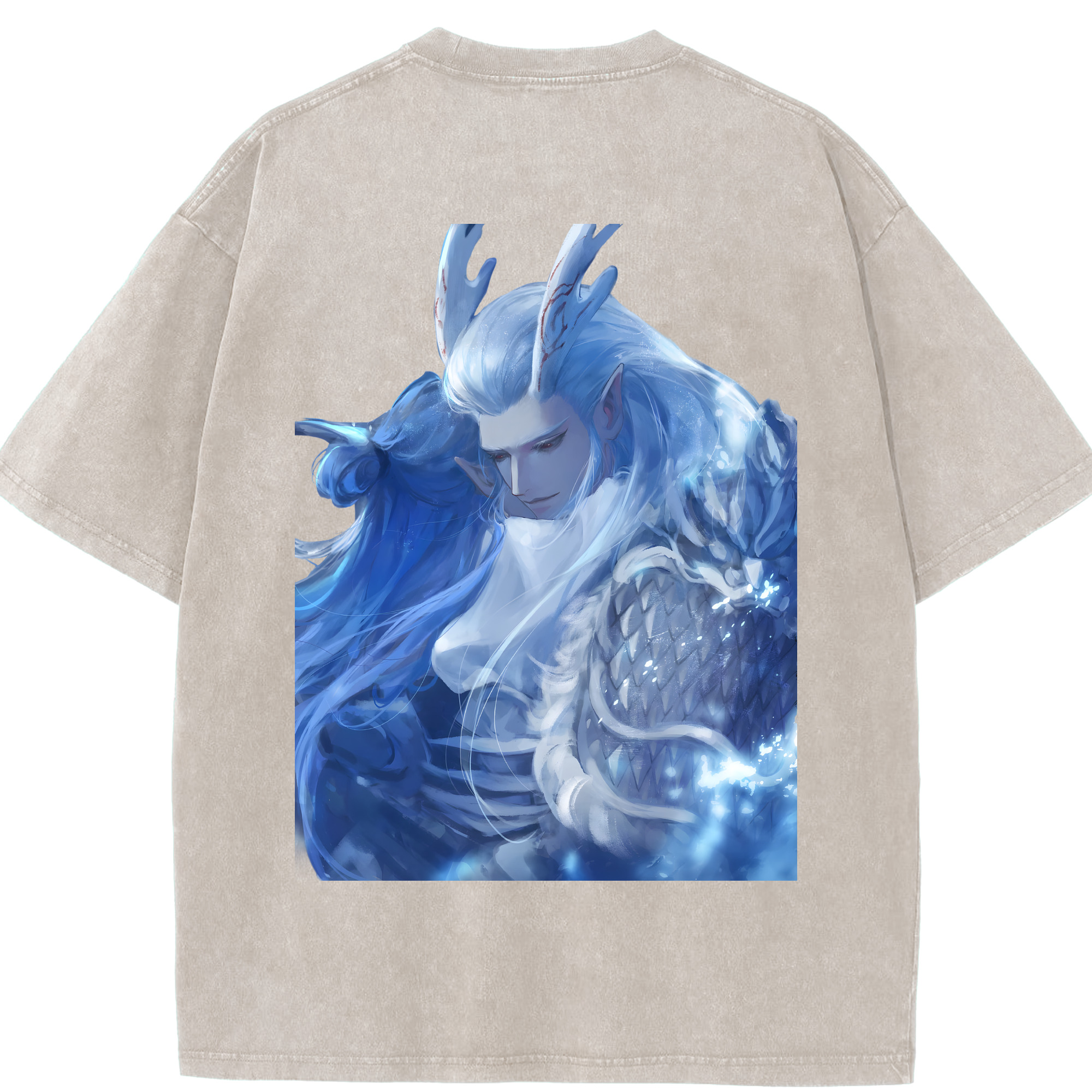 Ne Zha 2 ナタ 魔童の大暴れ 綿100% ヴィンテージ風 半袖Tシャツ（背面プリント）