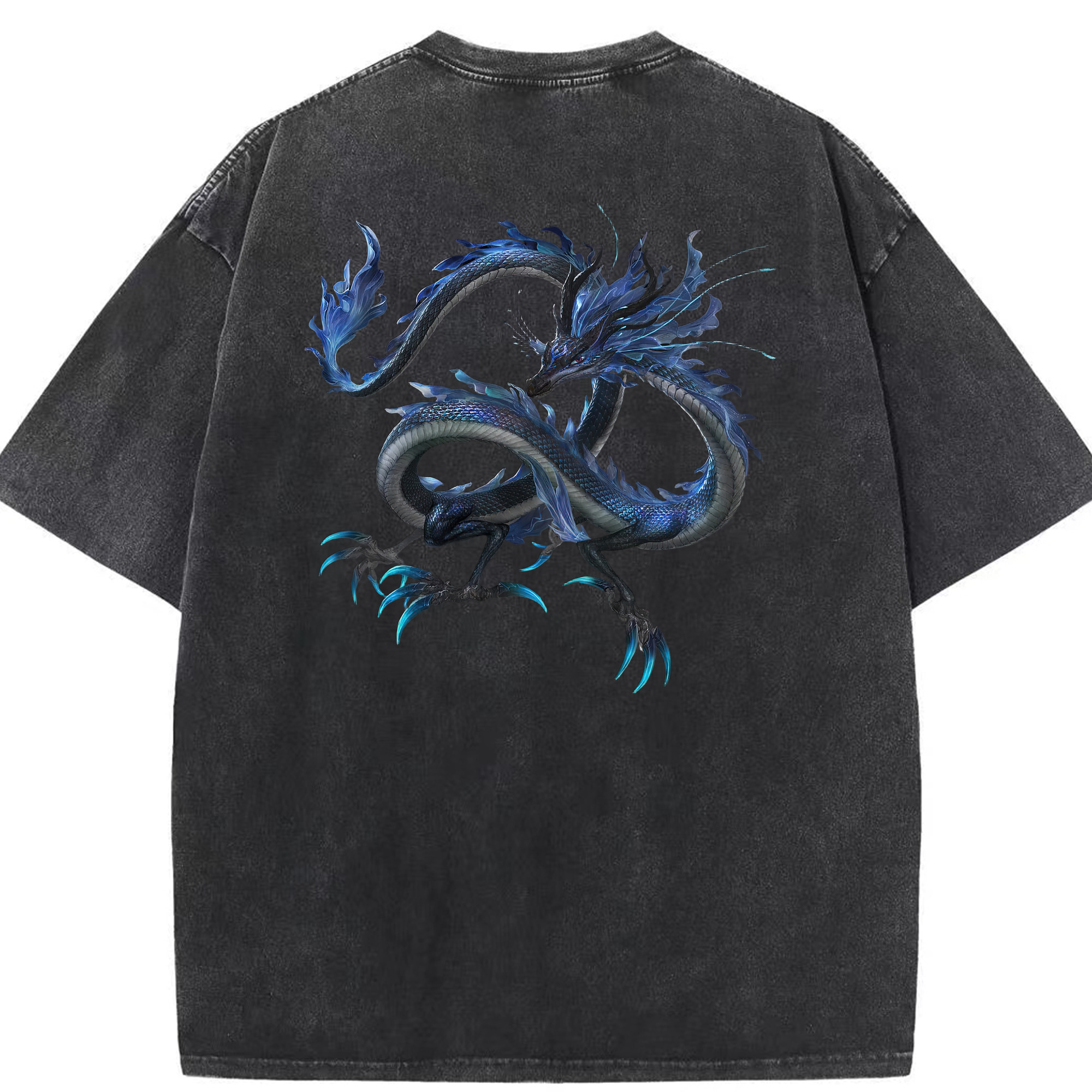 （画像用） Ne Zha 2 ナタ 魔童の大暴れ 綿100% ヴィンテージ風 半袖Tシャツ（背面プリント）
