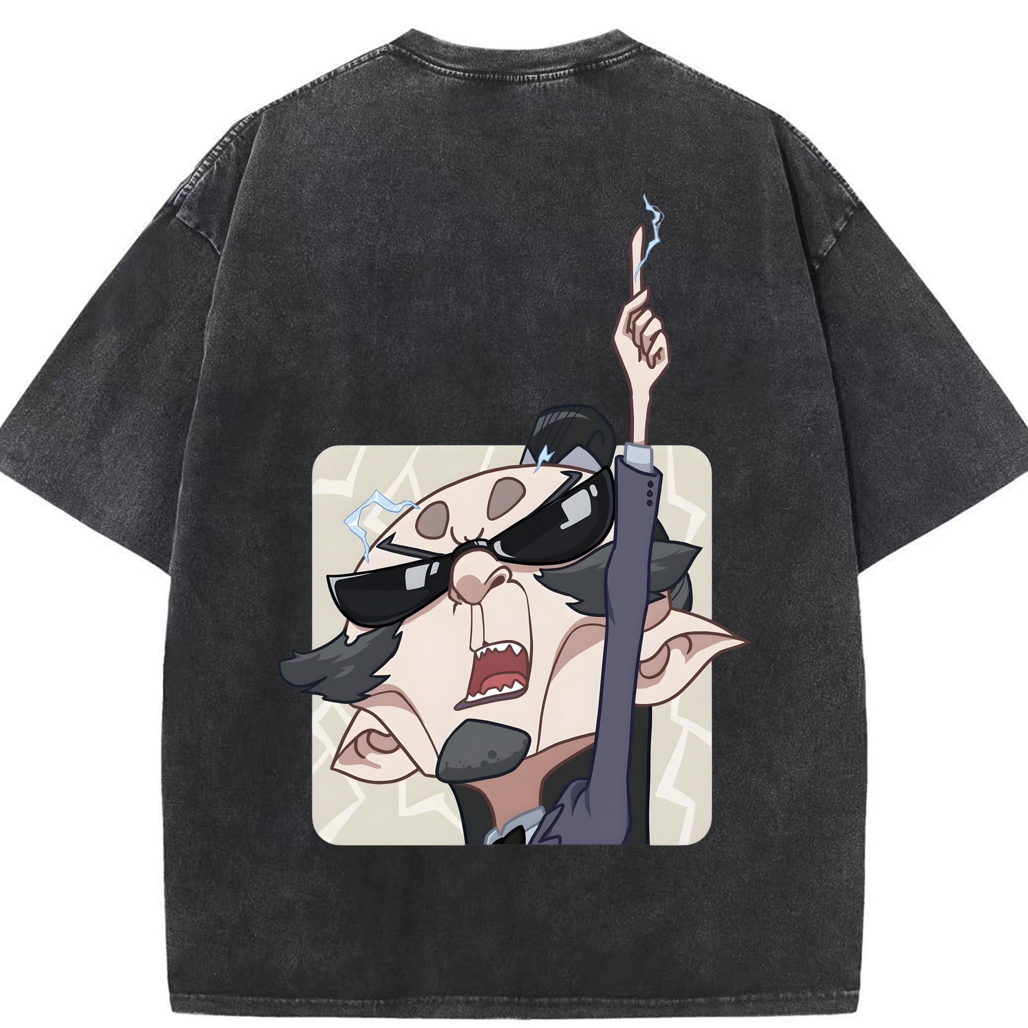 （画像用） Ne Zha 2 ナタ 魔童の大暴れ 綿100% ヴィンテージ風 半袖Tシャツ（背面プリント）
