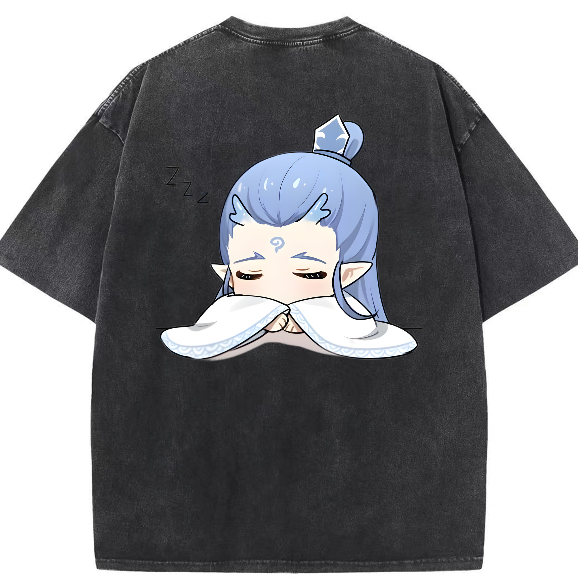 （画像用） Ne Zha 2 ナタ 魔童の大暴れ 綿100% ヴィンテージ風 半袖Tシャツ（背面プリント）