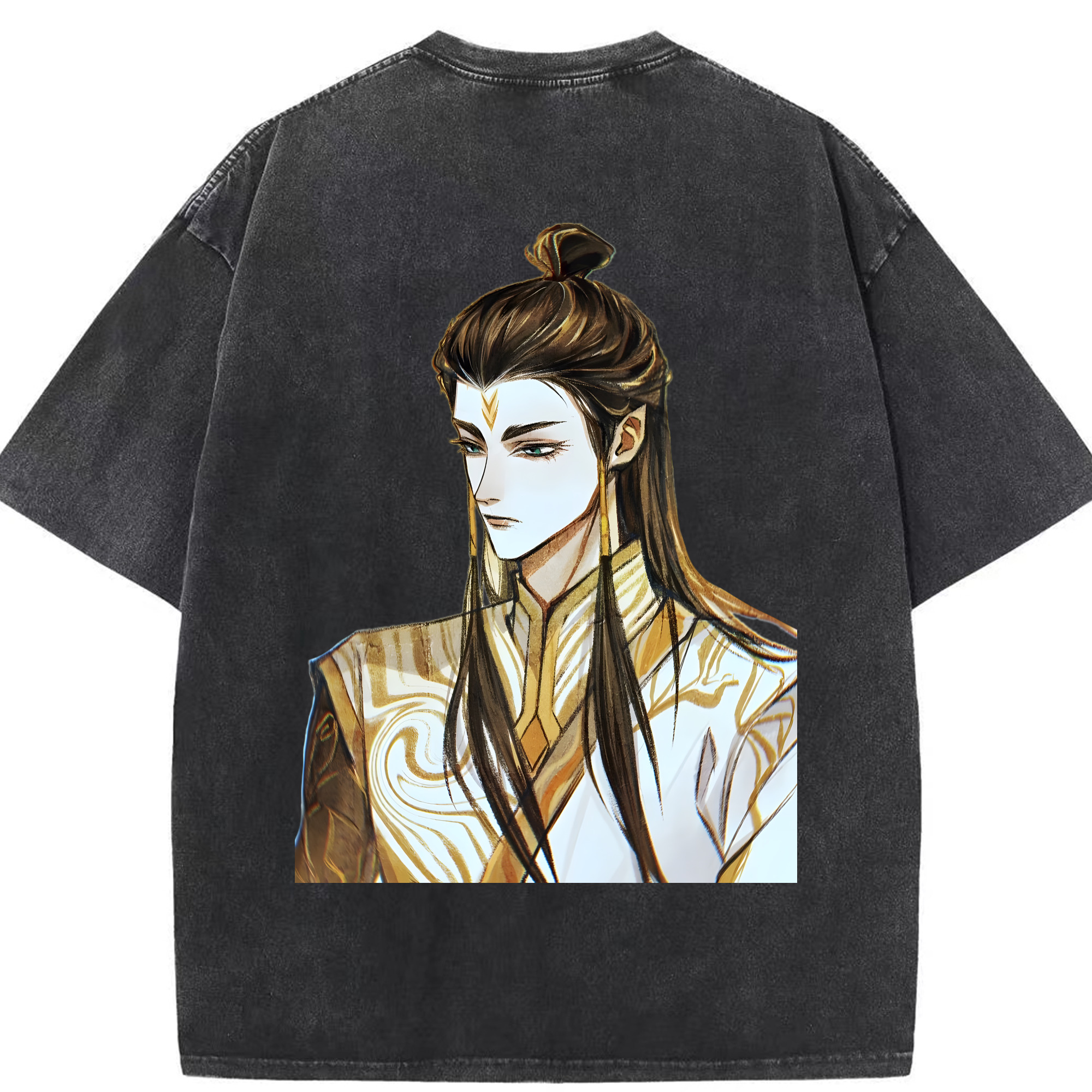 （画像用） Ne Zha 2 ナタ 魔童の大暴れ 綿100% ヴィンテージ風 半袖Tシャツ（背面プリント）