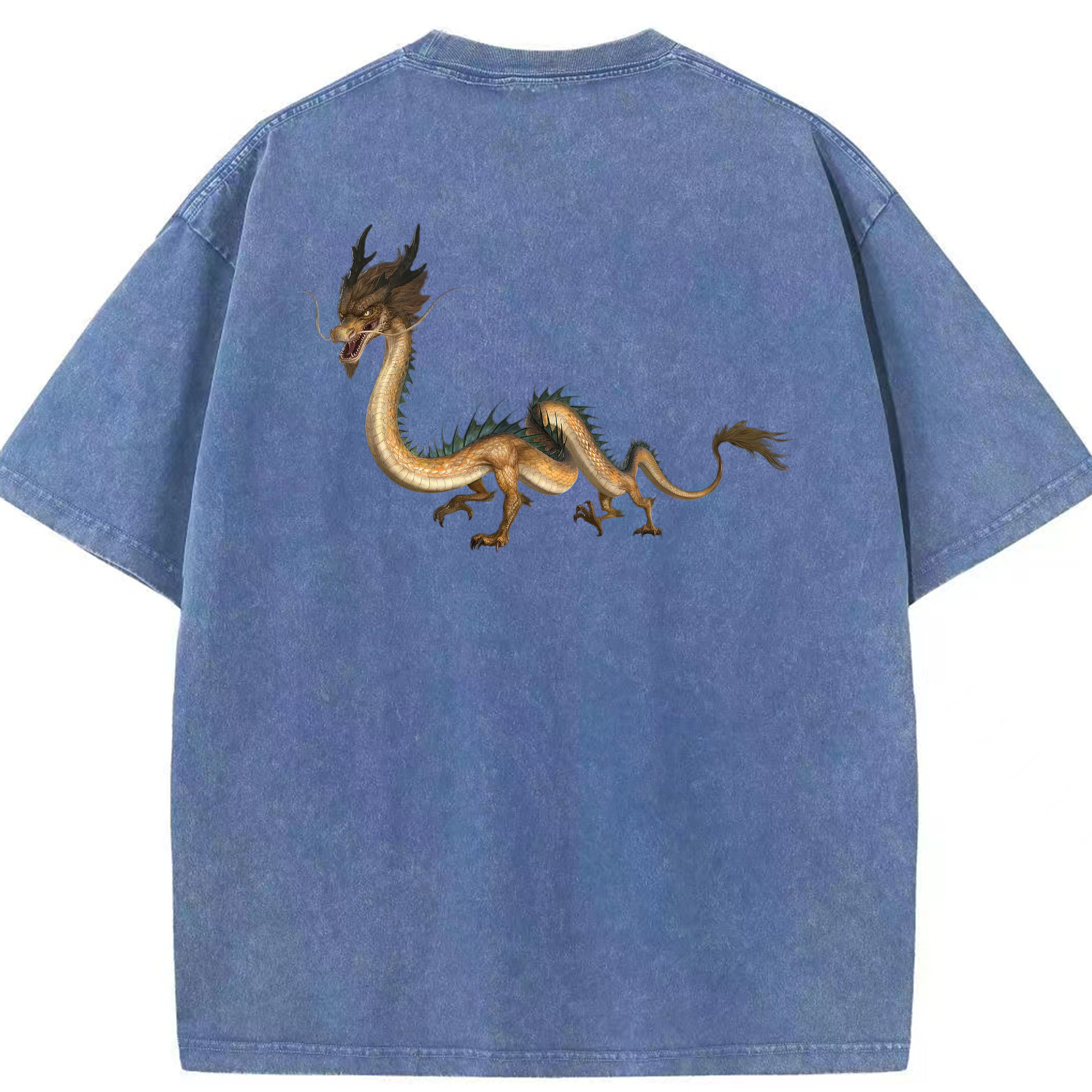（画像用） Ne Zha 2 ナタ 魔童の大暴れ 綿100% ヴィンテージ風 半袖Tシャツ（背面プリント）