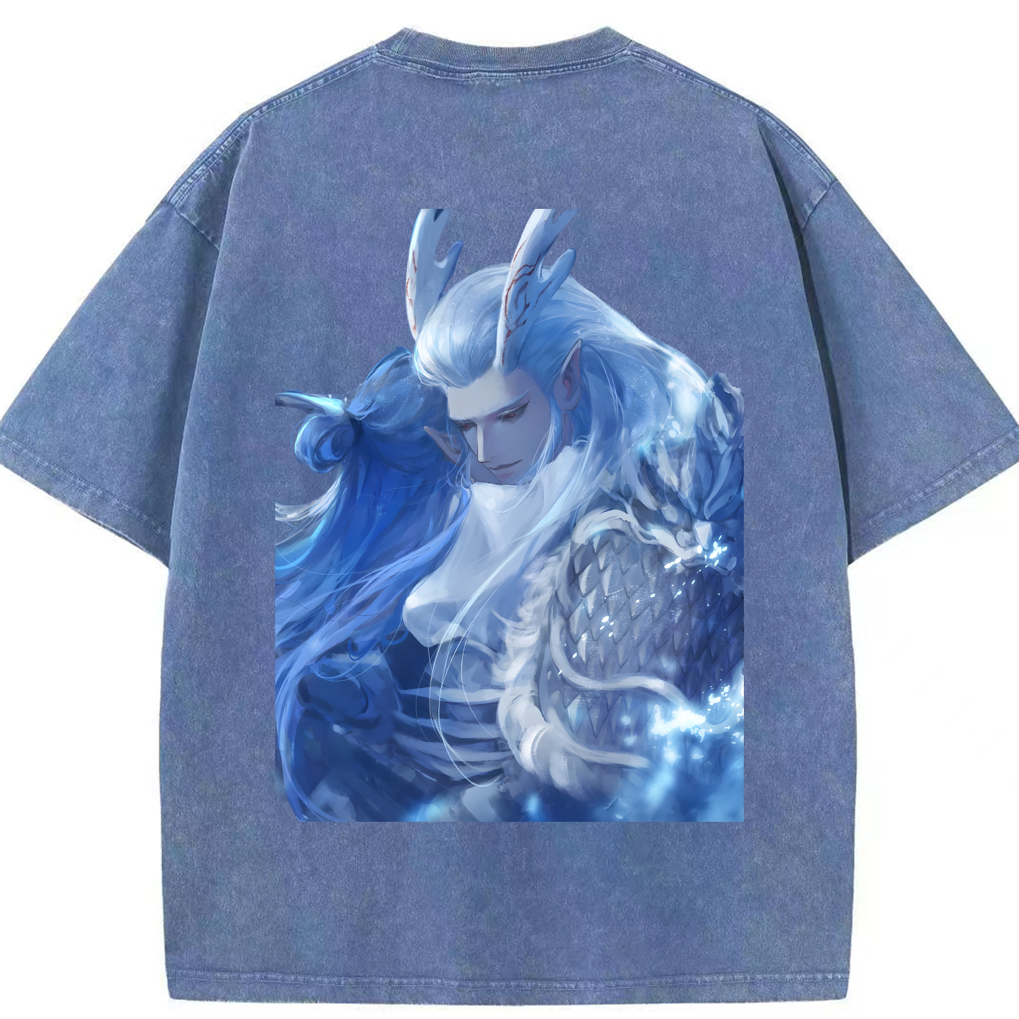 Ne Zha 2 ナタ 魔童の大暴れ 綿100% ヴィンテージ風 半袖Tシャツ（背面プリント）