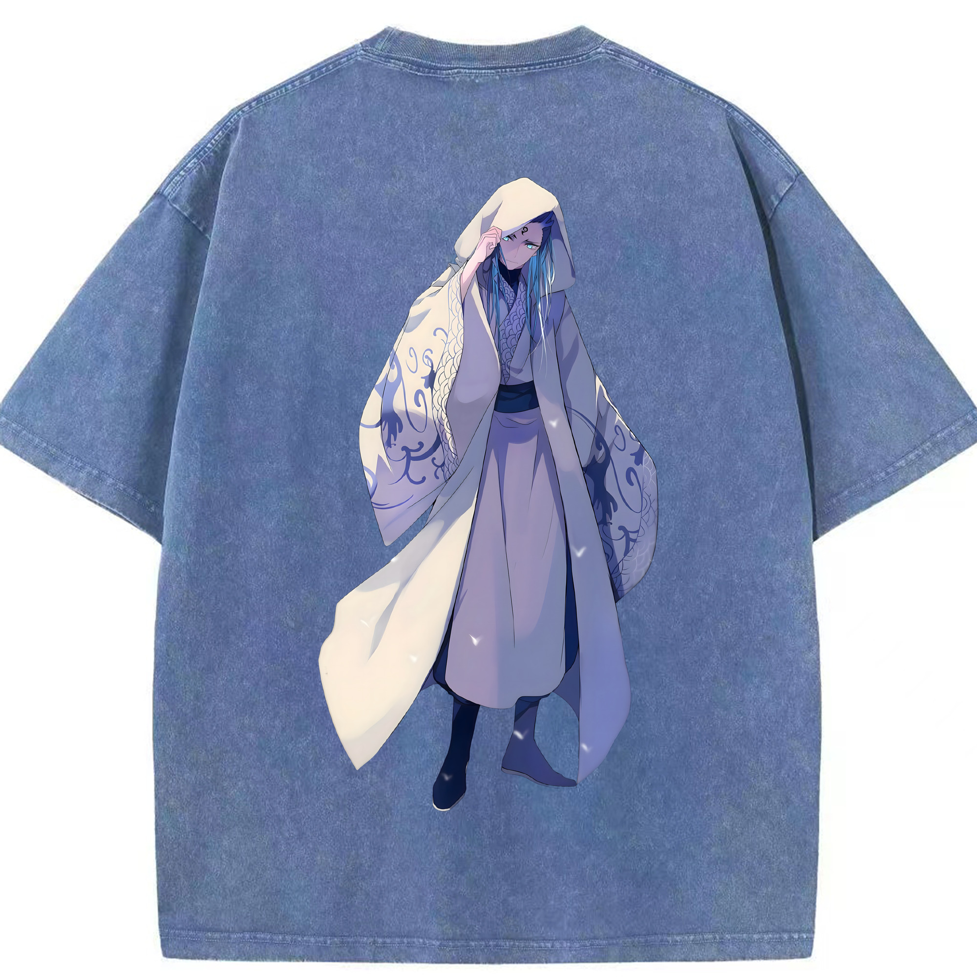 （画像用） Ne Zha 2 ナタ 魔童の大暴れ 綿100% ヴィンテージ風 半袖Tシャツ（背面プリント）