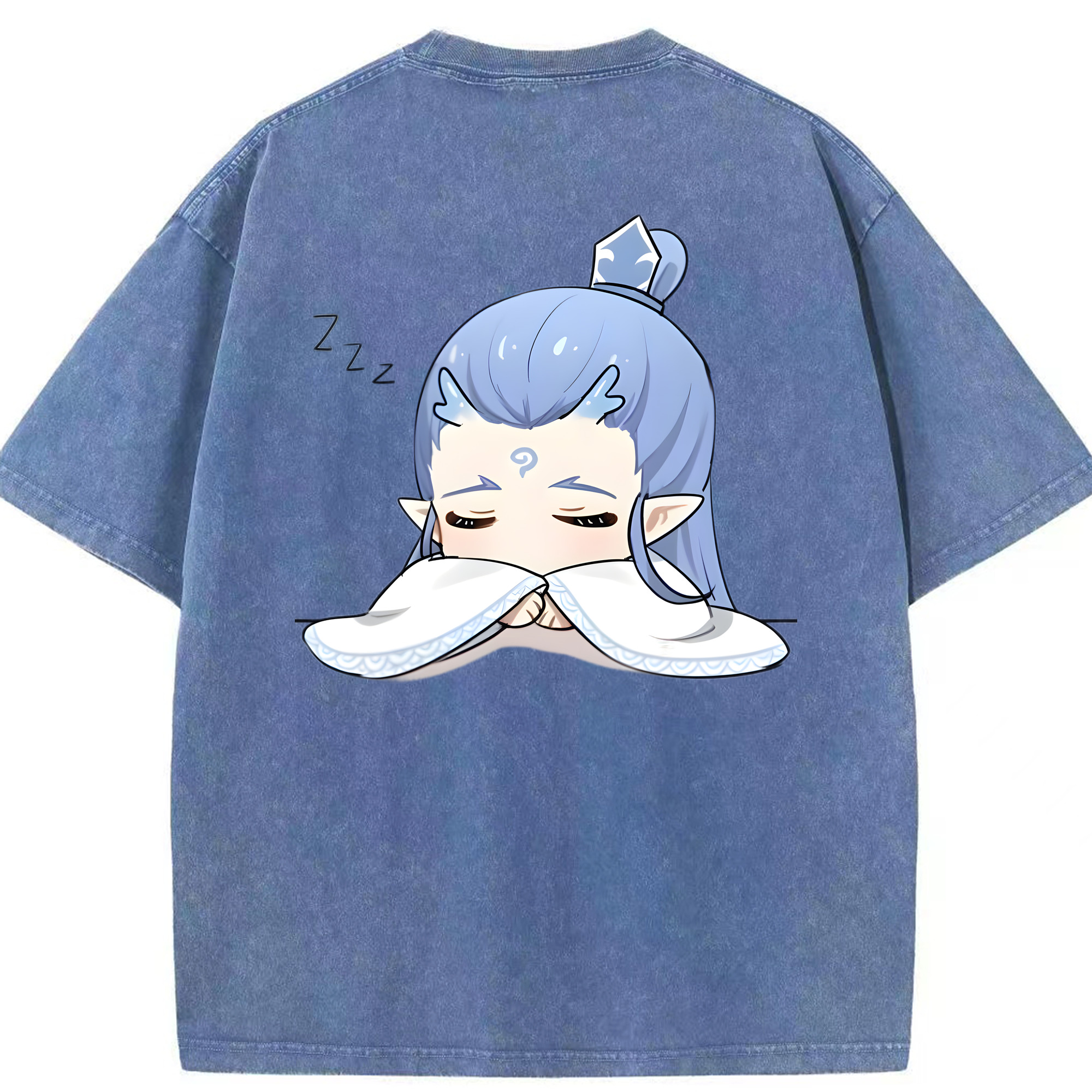 （画像用） Ne Zha 2 ナタ 魔童の大暴れ 綿100% ヴィンテージ風 半袖Tシャツ（背面プリント）