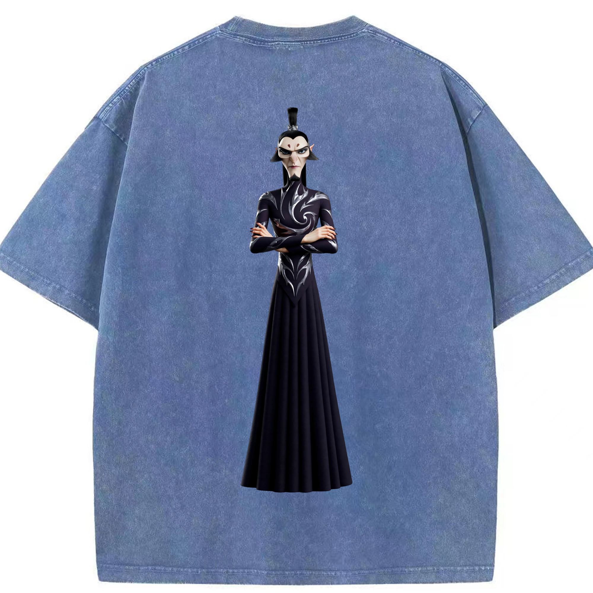 （画像用） Ne Zha 2 ナタ 魔童の大暴れ 綿100% ヴィンテージ風 半袖Tシャツ（背面プリント）