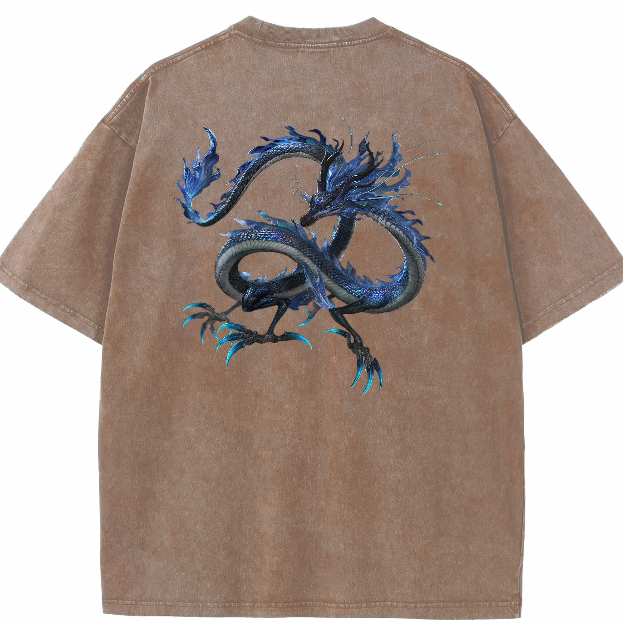 （画像用） Ne Zha 2 ナタ 魔童の大暴れ 綿100% ヴィンテージ風 半袖Tシャツ（背面プリント）