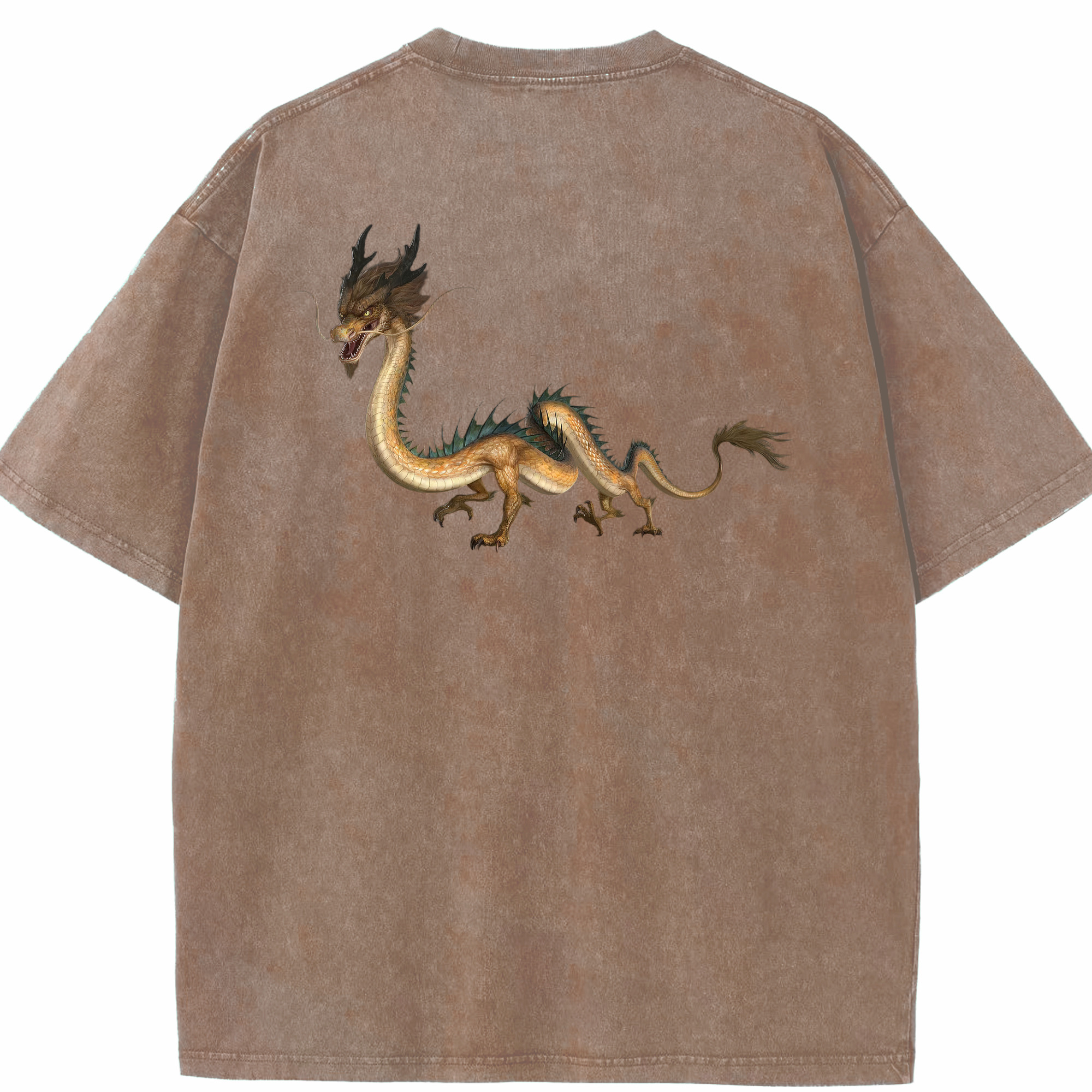 （画像用） Ne Zha 2 ナタ 魔童の大暴れ 綿100% ヴィンテージ風 半袖Tシャツ（背面プリント）