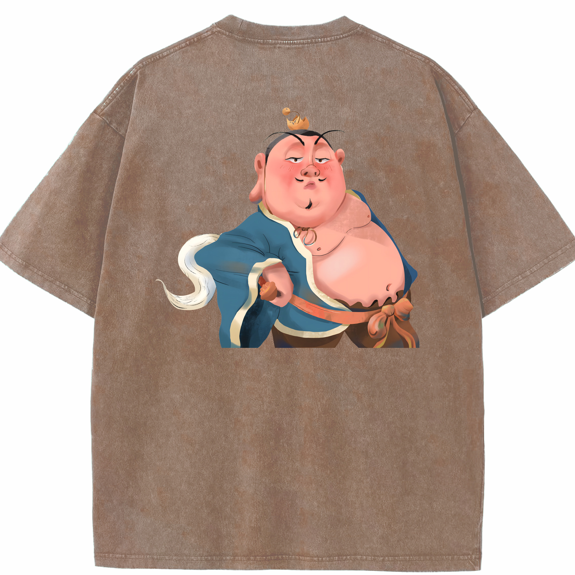（画像用） Ne Zha 2 ナタ 魔童の大暴れ 綿100% ヴィンテージ風 半袖Tシャツ（背面プリント）
