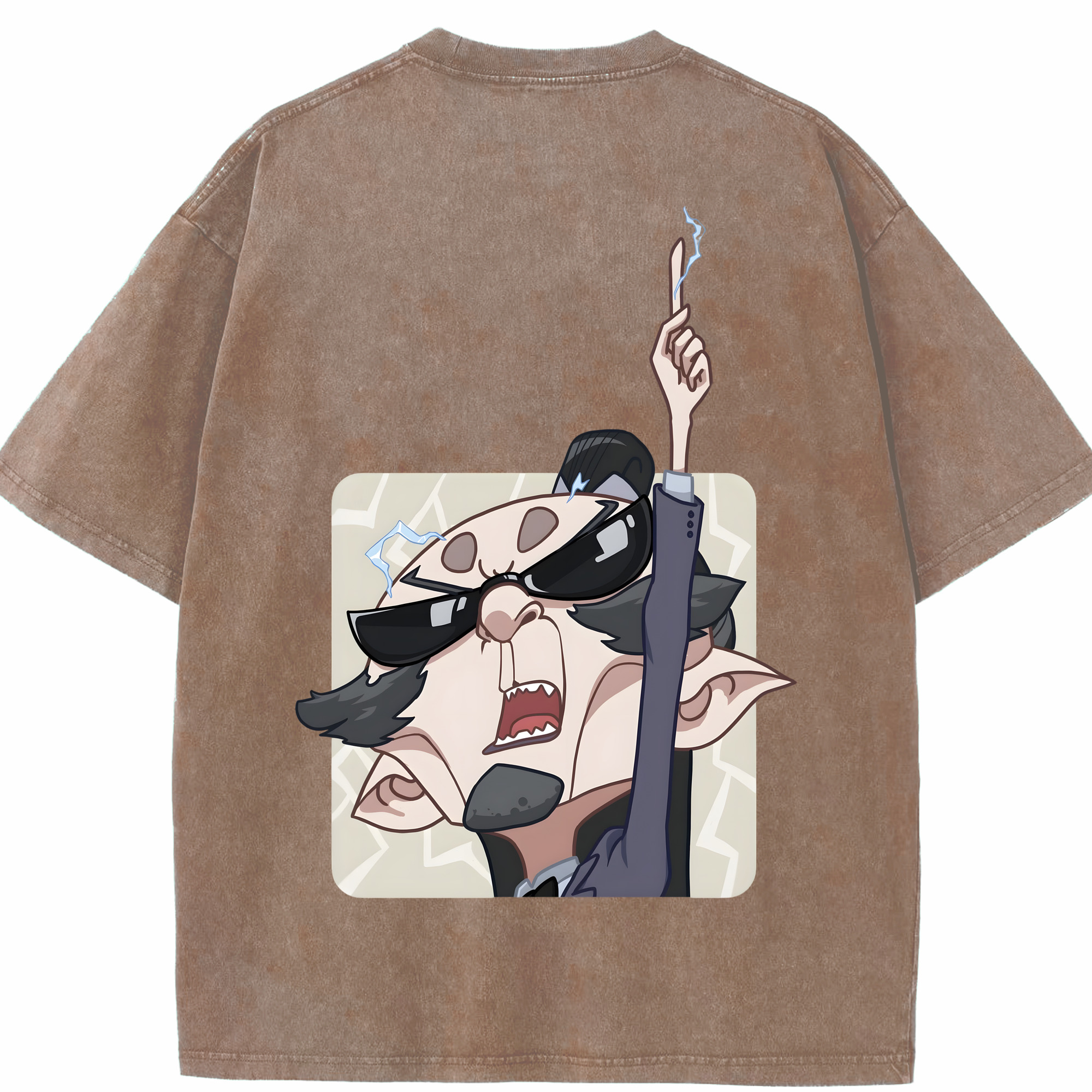 （画像用） Ne Zha 2 ナタ 魔童の大暴れ 綿100% ヴィンテージ風 半袖Tシャツ（背面プリント）