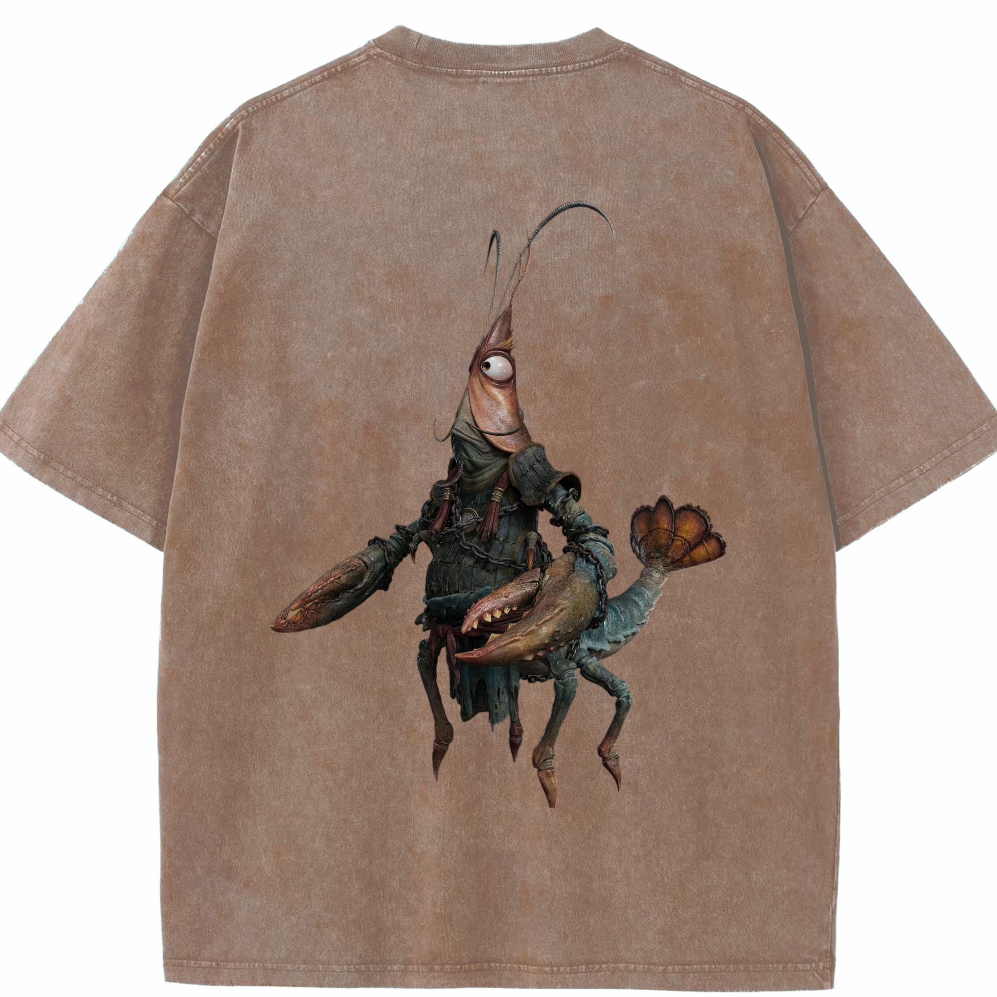 （画像用） Ne Zha 2 ナタ 魔童の大暴れ 綿100% ヴィンテージ風 半袖Tシャツ（背面プリント）