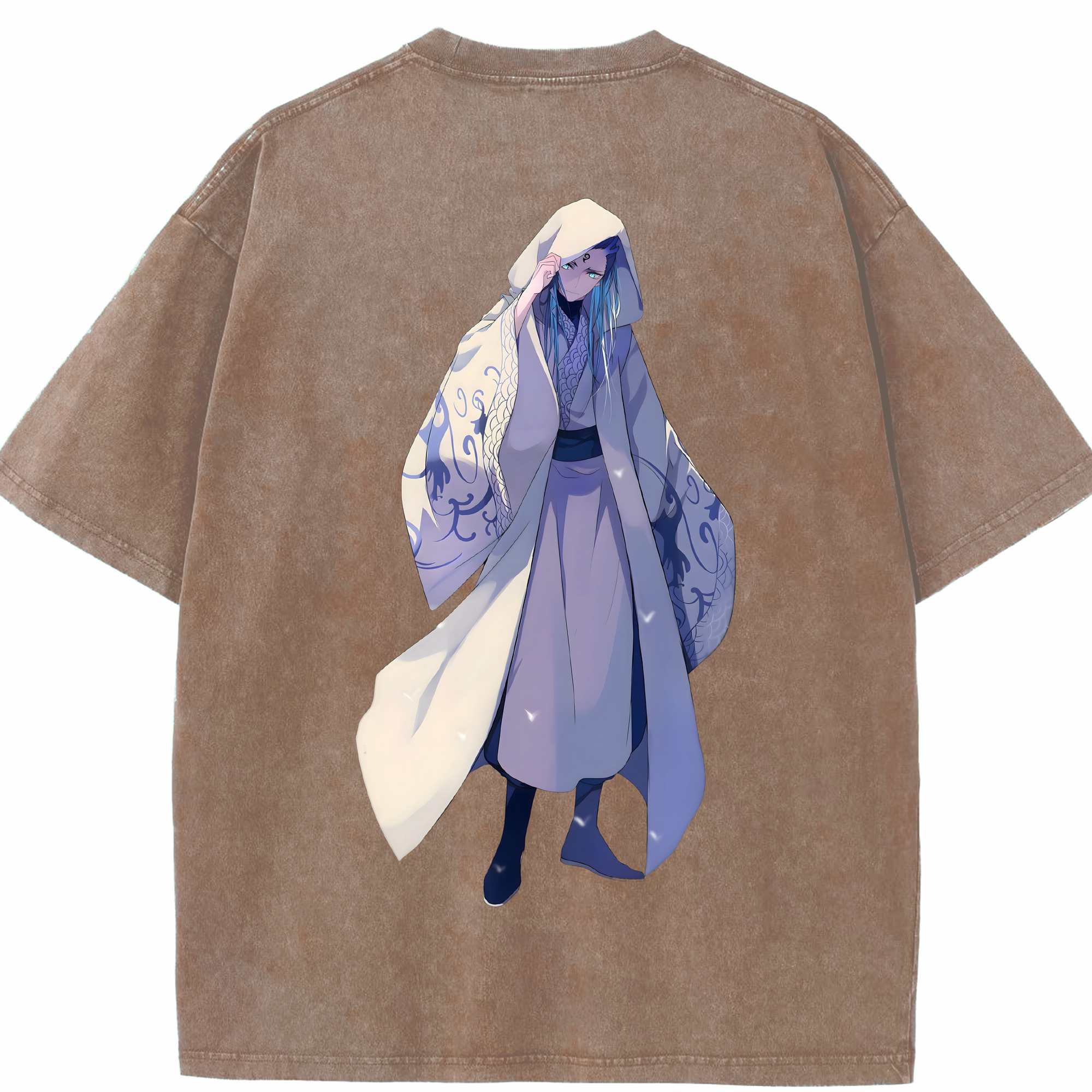 （画像用） Ne Zha 2 ナタ 魔童の大暴れ 綿100% ヴィンテージ風 半袖Tシャツ（背面プリント）