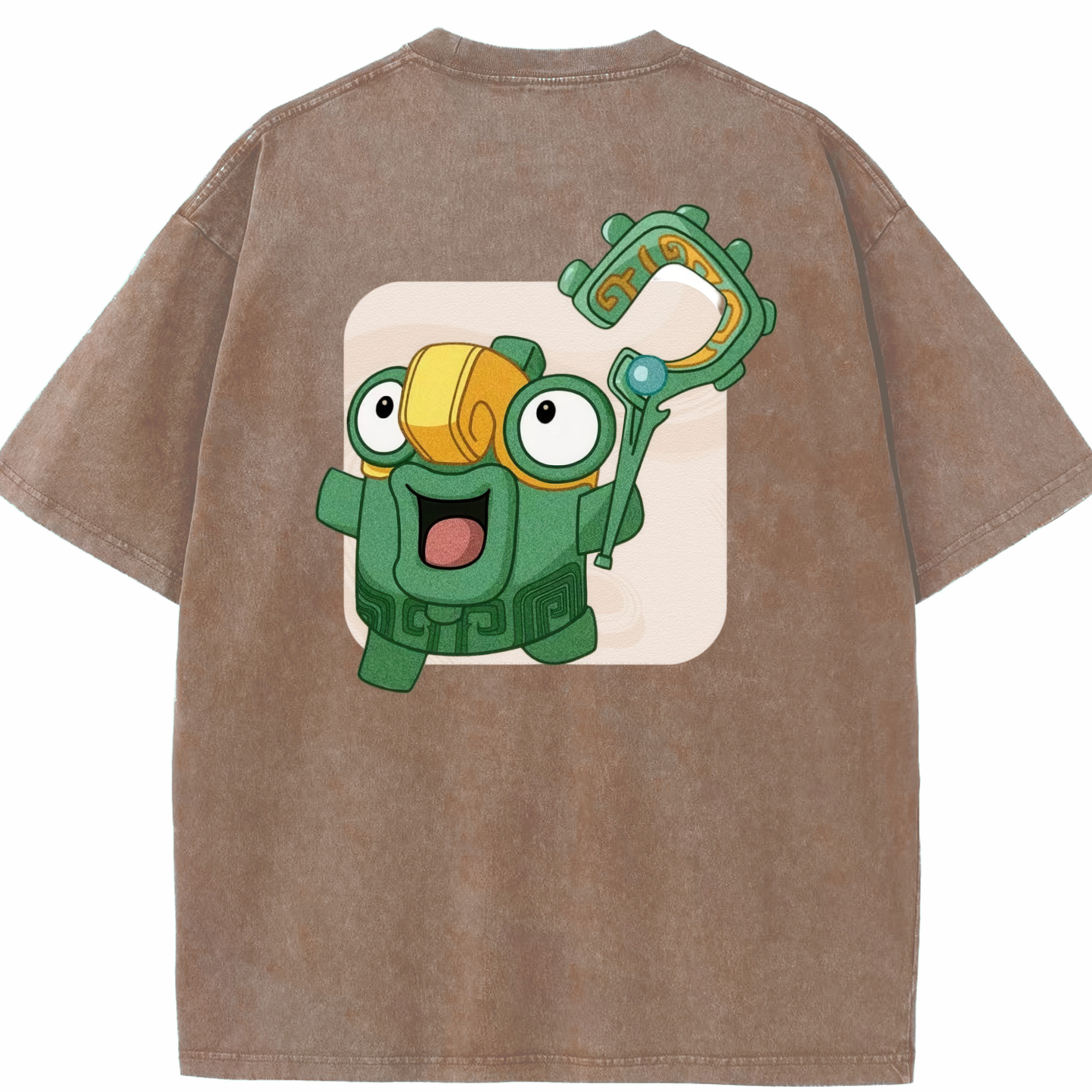 （画像用） Ne Zha 2 ナタ 魔童の大暴れ 綿100% ヴィンテージ風 半袖Tシャツ（背面プリント）