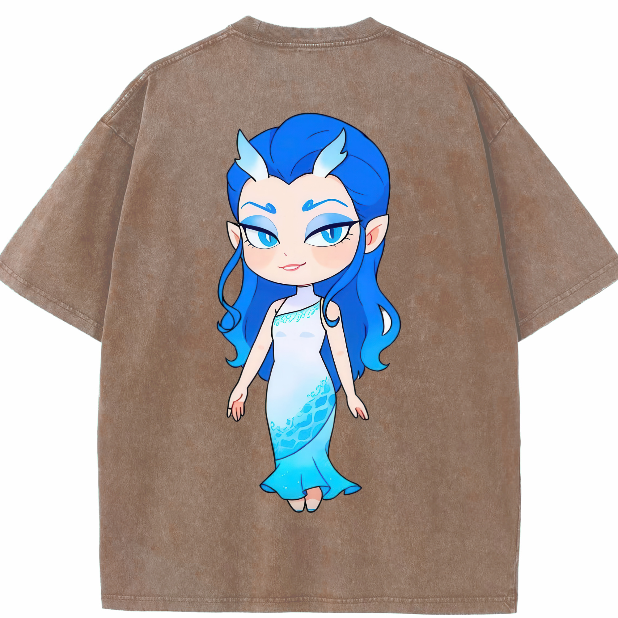 （画像用） Ne Zha 2 ナタ 魔童の大暴れ 綿100% ヴィンテージ風 半袖Tシャツ（背面プリント）