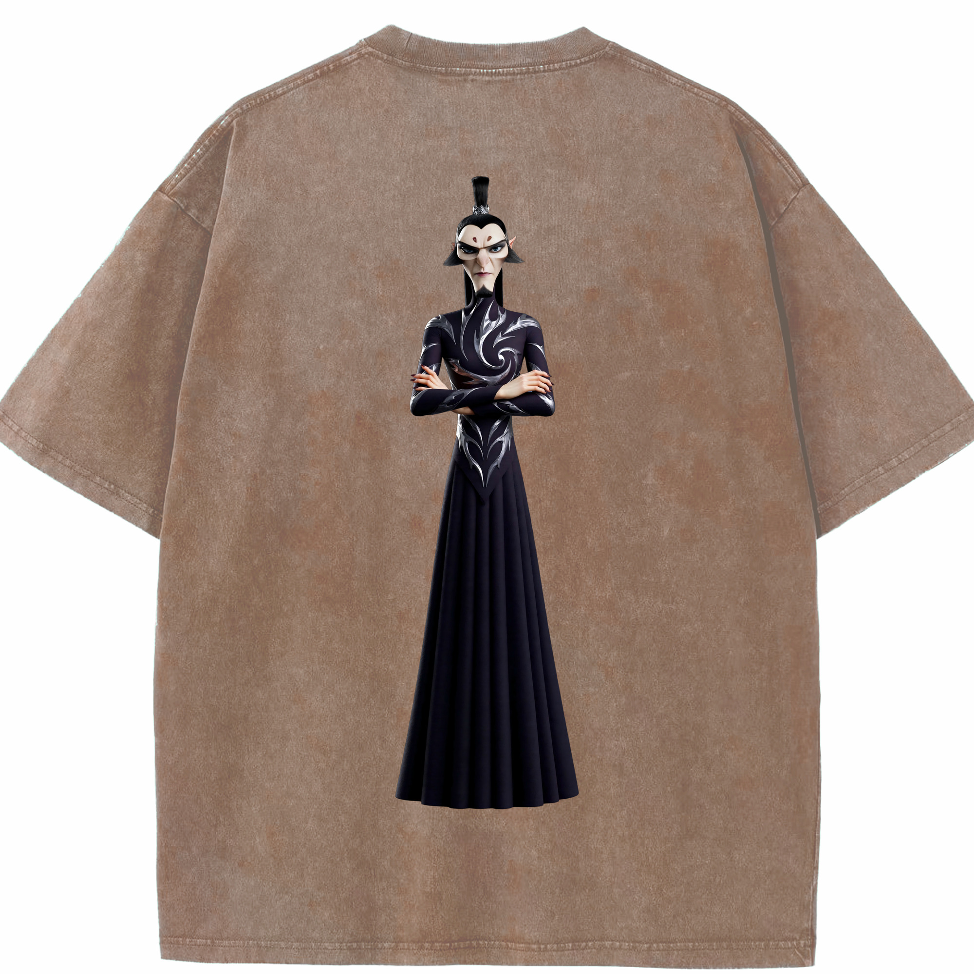 （画像用） Ne Zha 2 ナタ 魔童の大暴れ 綿100% ヴィンテージ風 半袖Tシャツ（背面プリント）