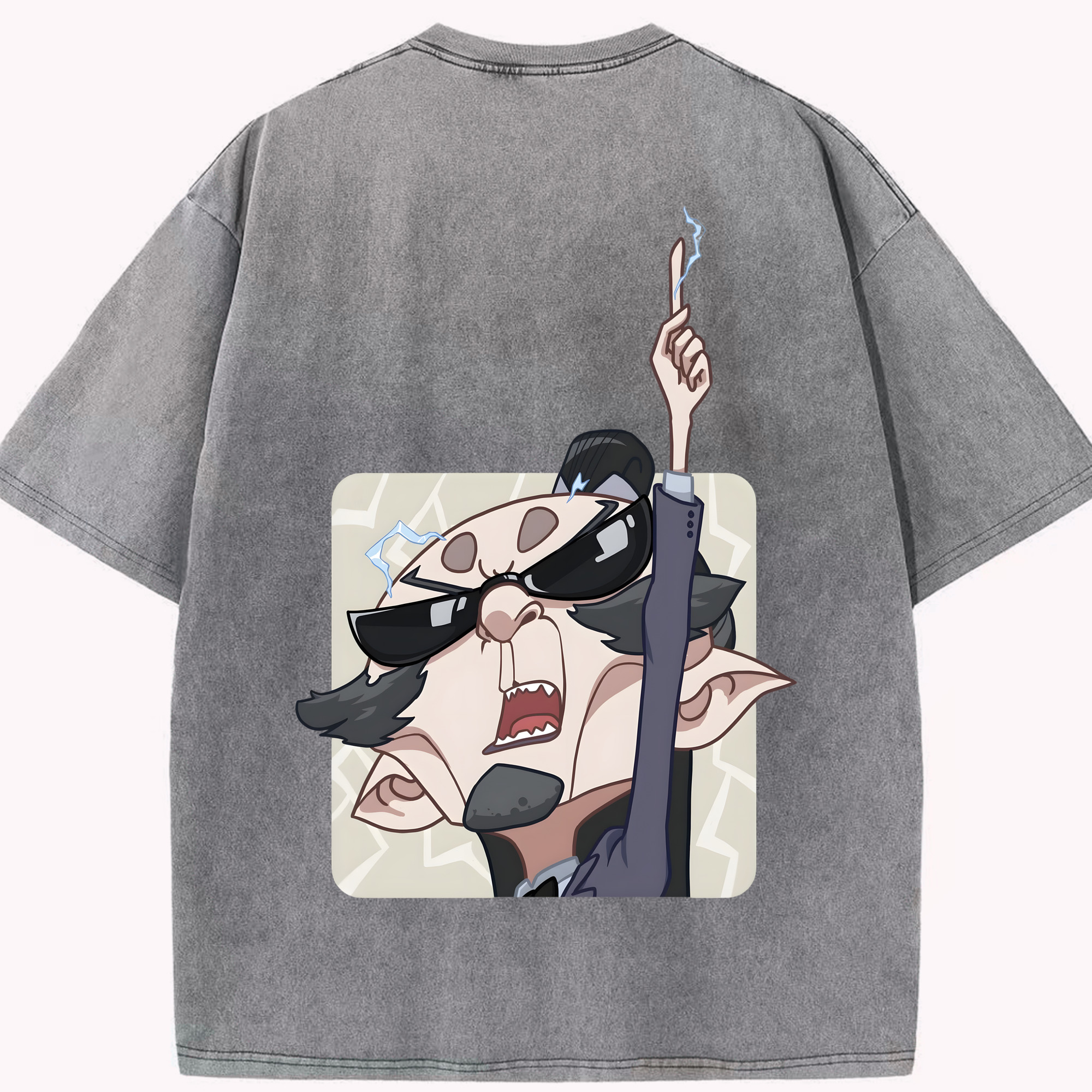 （画像用） Ne Zha 2 ナタ 魔童の大暴れ 綿100% ヴィンテージ風 半袖Tシャツ（背面プリント）