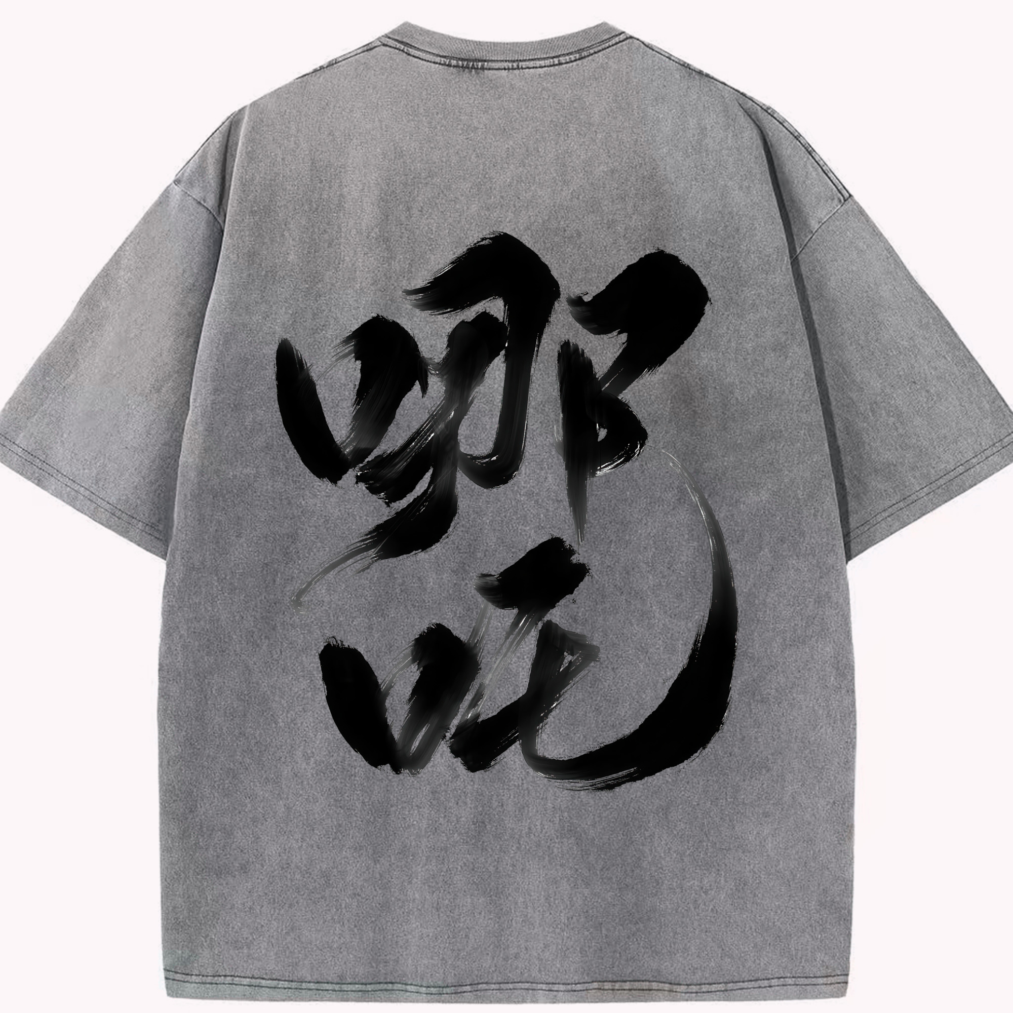 （画像用） Ne Zha 2 ナタ 魔童の大暴れ 綿100% ヴィンテージ風 半袖Tシャツ（背面プリント）