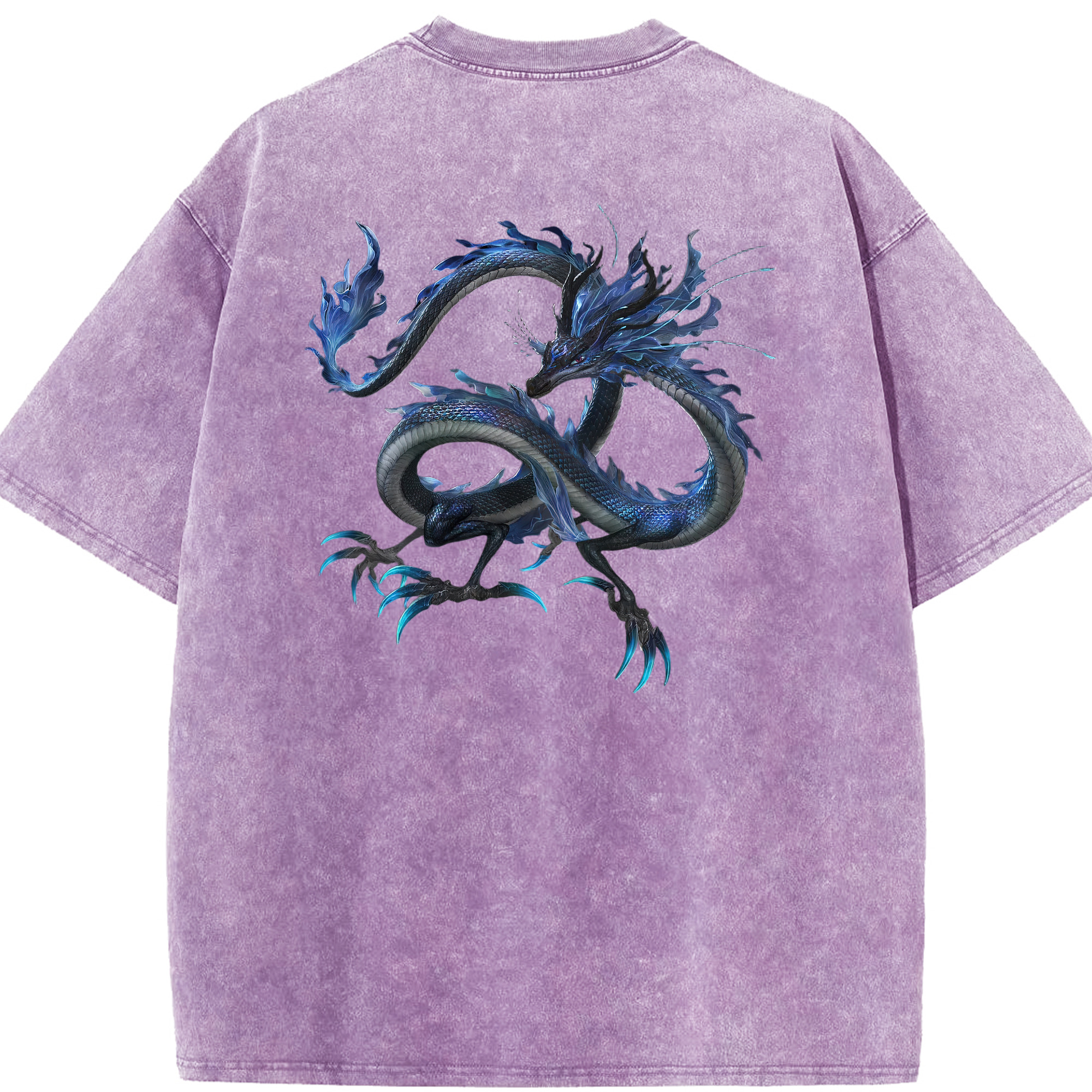 （画像用） Ne Zha 2 ナタ 魔童の大暴れ 綿100% ヴィンテージ風 半袖Tシャツ（背面プリント）