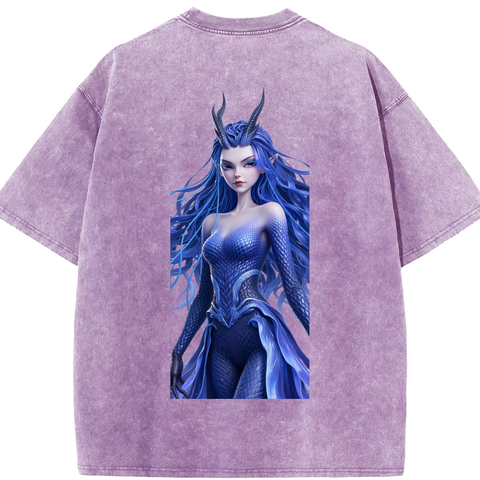 （画像用） Ne Zha 2 ナタ 魔童の大暴れ 綿100% ヴィンテージ風 半袖Tシャツ（背面プリント）