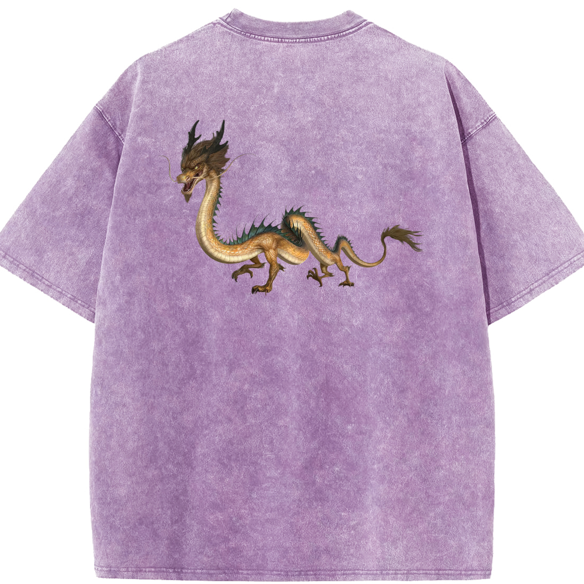 （画像用） Ne Zha 2 ナタ 魔童の大暴れ 綿100% ヴィンテージ風 半袖Tシャツ（背面プリント）