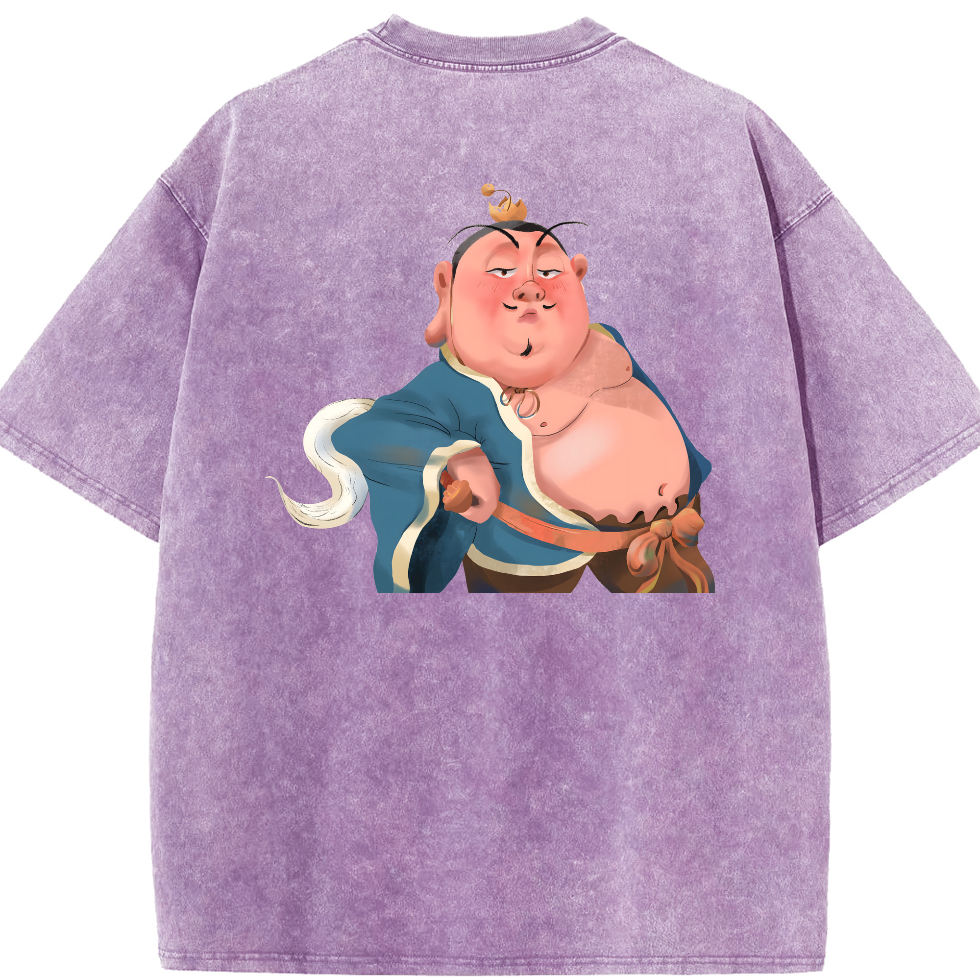 （画像用） Ne Zha 2 ナタ 魔童の大暴れ 綿100% ヴィンテージ風 半袖Tシャツ（背面プリント）