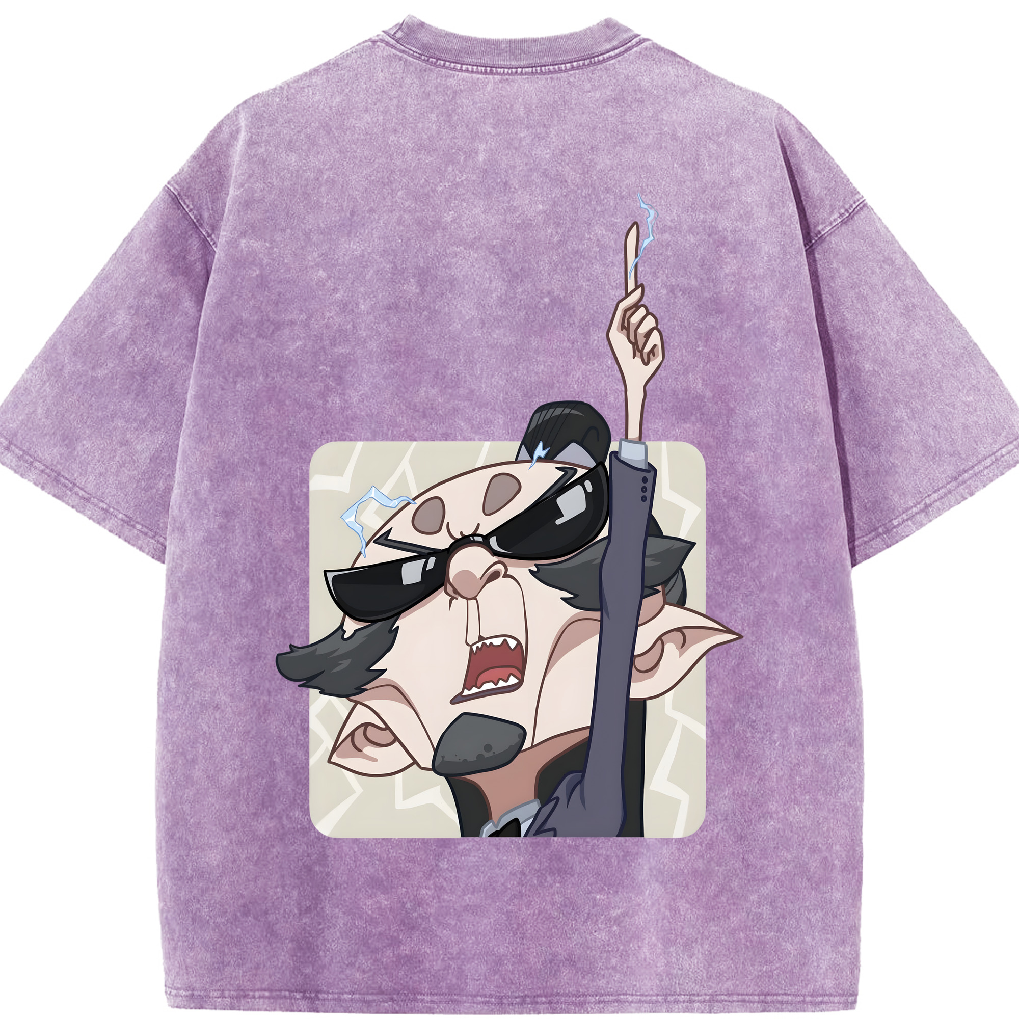 （画像用） Ne Zha 2 ナタ 魔童の大暴れ 綿100% ヴィンテージ風 半袖Tシャツ（背面プリント）