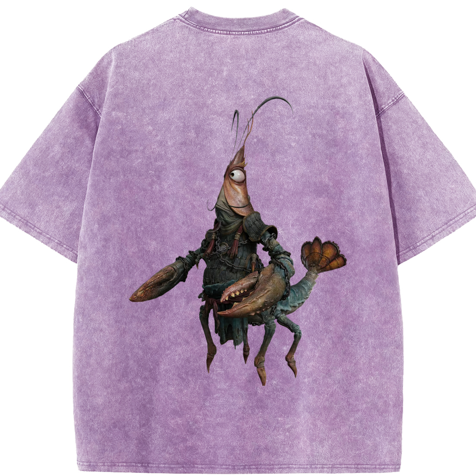 （画像用） Ne Zha 2 ナタ 魔童の大暴れ 綿100% ヴィンテージ風 半袖Tシャツ（背面プリント）