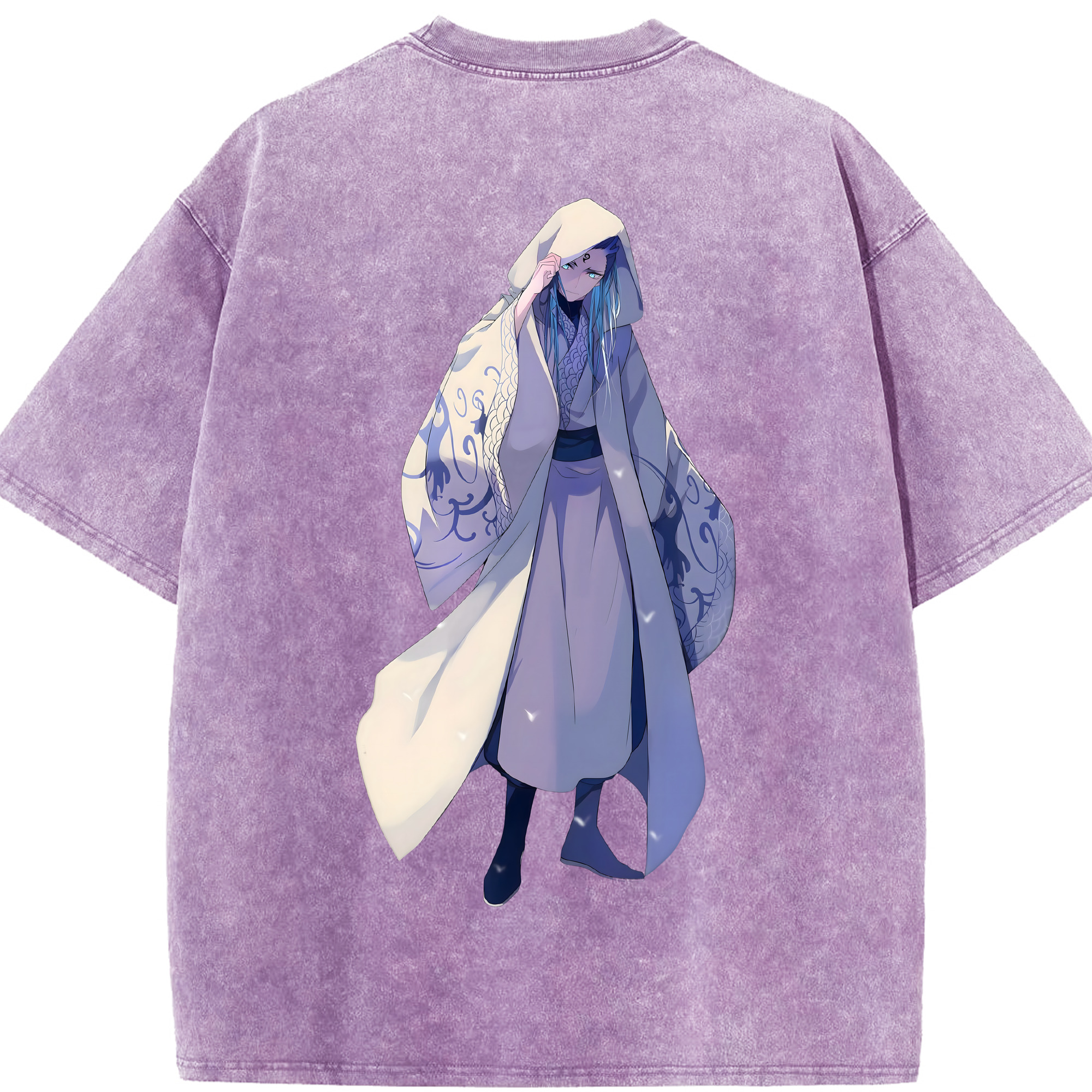 （画像用） Ne Zha 2 ナタ 魔童の大暴れ 綿100% ヴィンテージ風 半袖Tシャツ（背面プリント）