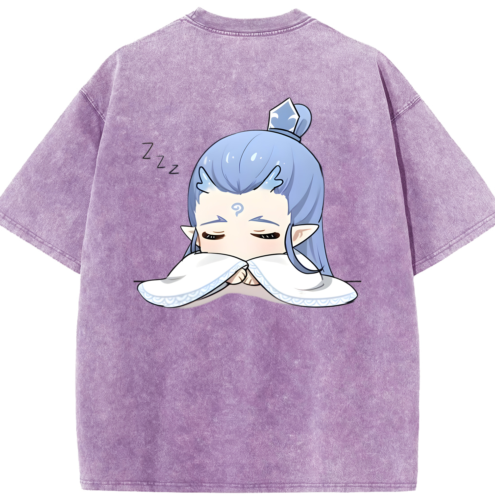 （画像用） Ne Zha 2 ナタ 魔童の大暴れ 綿100% ヴィンテージ風 半袖Tシャツ（背面プリント）