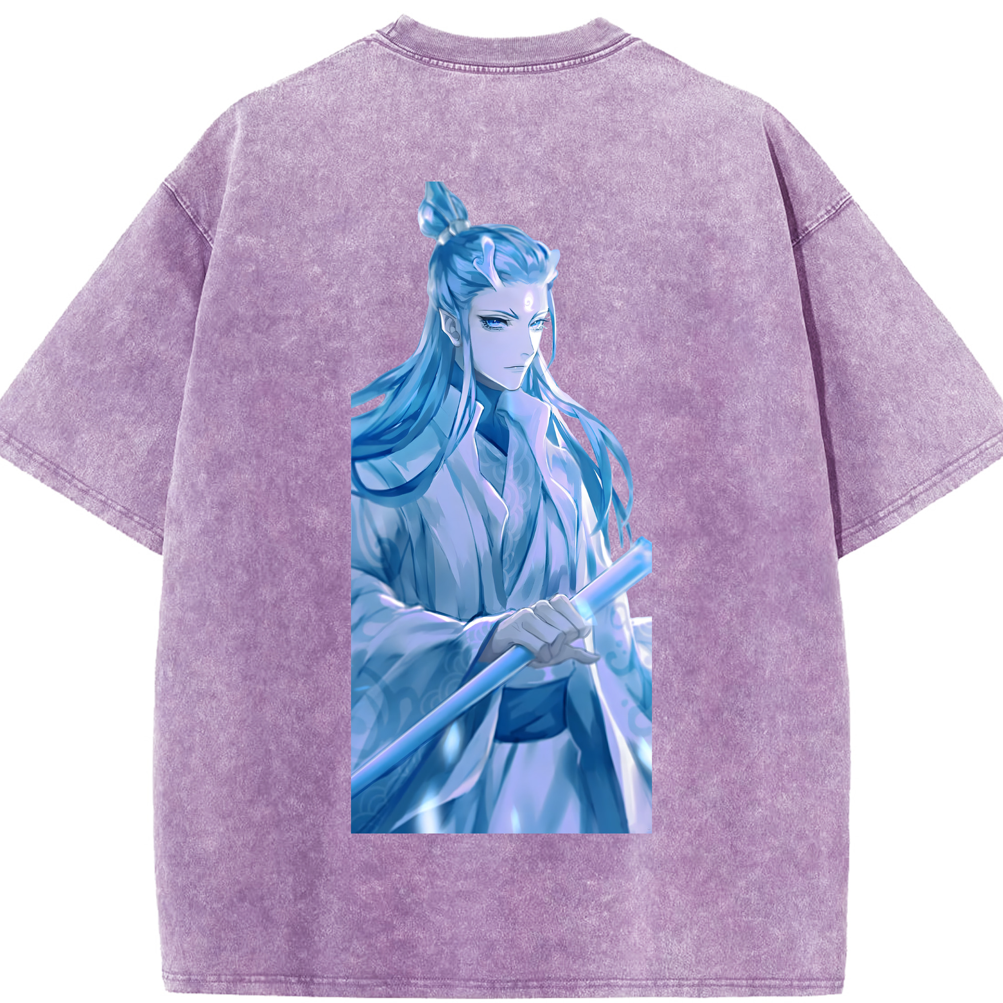 （画像用） Ne Zha 2 ナタ 魔童の大暴れ 綿100% ヴィンテージ風 半袖Tシャツ（背面プリント）