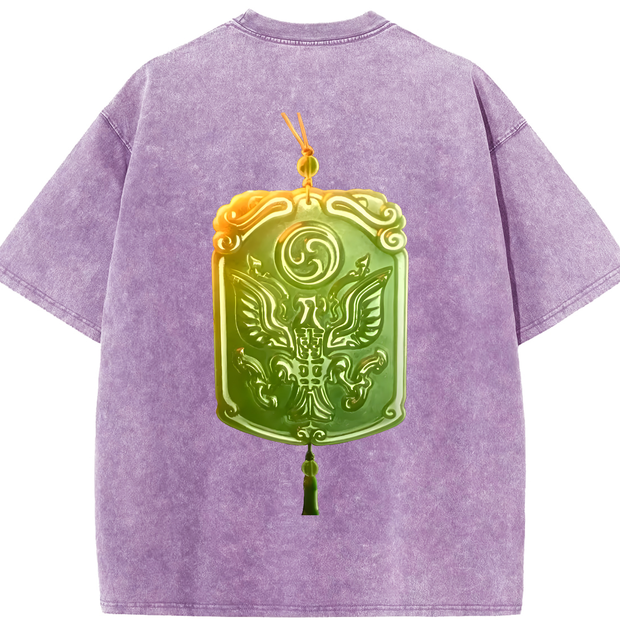 （画像用） Ne Zha 2 ナタ 魔童の大暴れ 綿100% ヴィンテージ風 半袖Tシャツ（背面プリント）