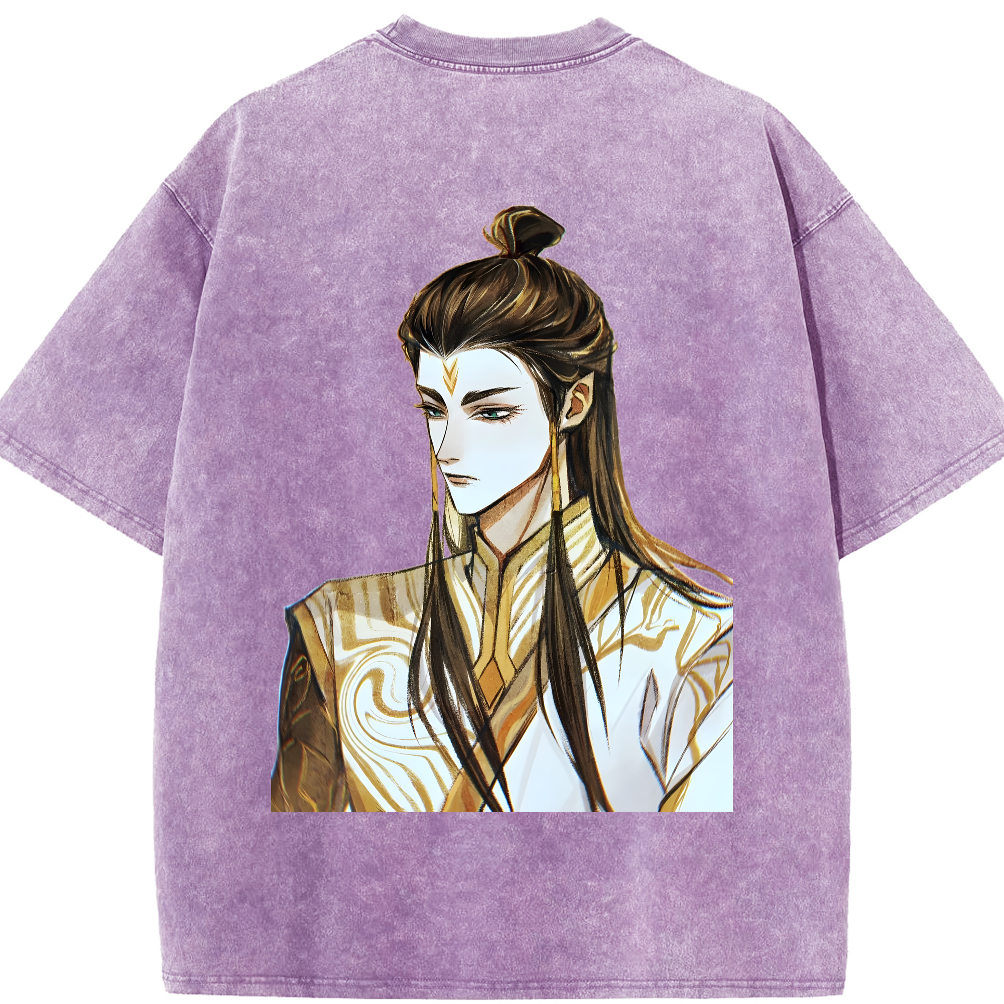 （画像用） Ne Zha 2 ナタ 魔童の大暴れ 綿100% ヴィンテージ風 半袖Tシャツ（背面プリント）