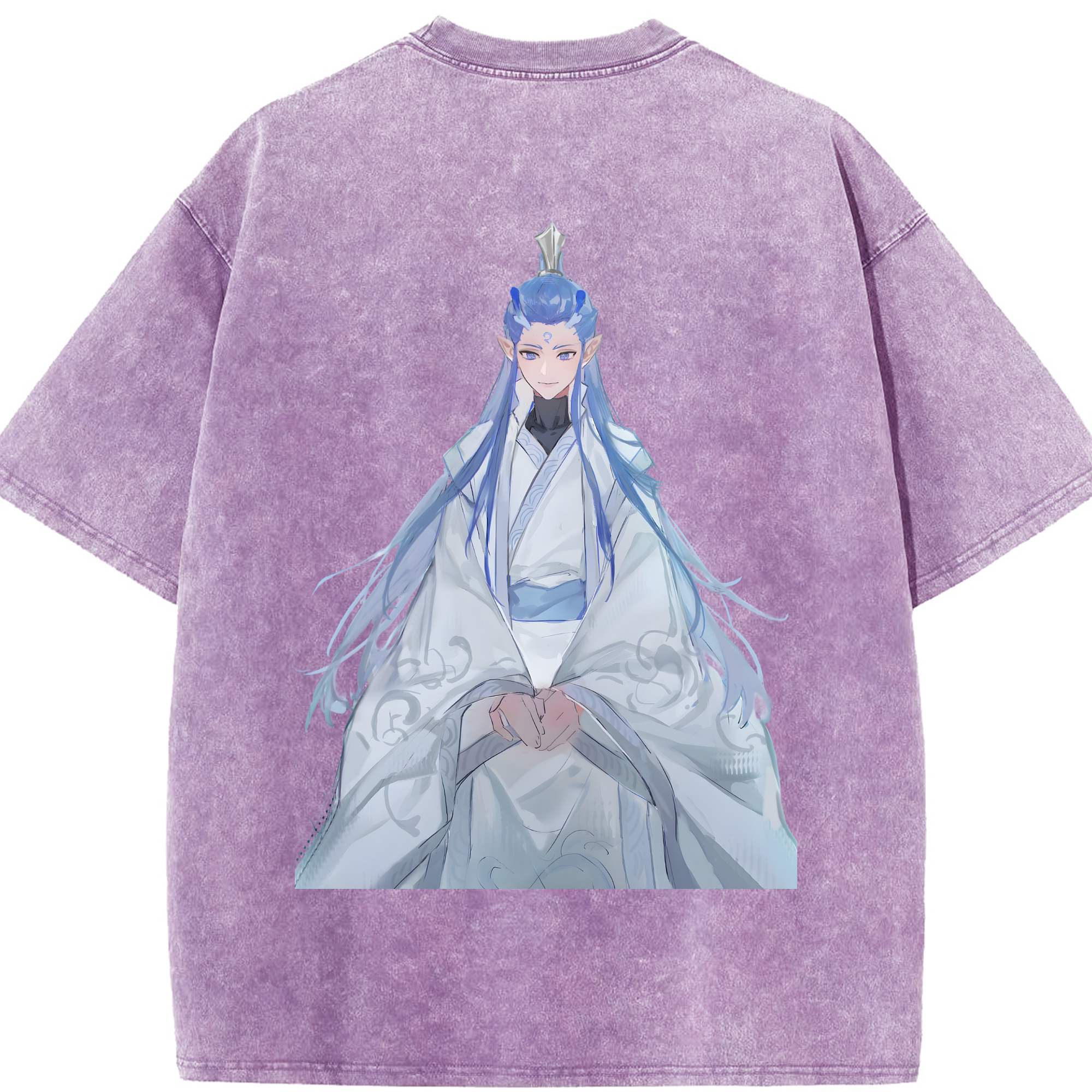 （画像用） Ne Zha 2 ナタ 魔童の大暴れ 綿100% ヴィンテージ風 半袖Tシャツ（背面プリント）
