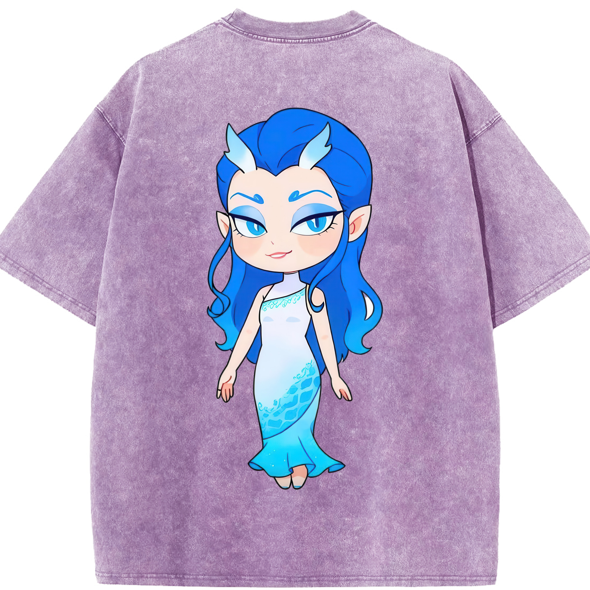 （画像用） Ne Zha 2 ナタ 魔童の大暴れ 綿100% ヴィンテージ風 半袖Tシャツ（背面プリント）