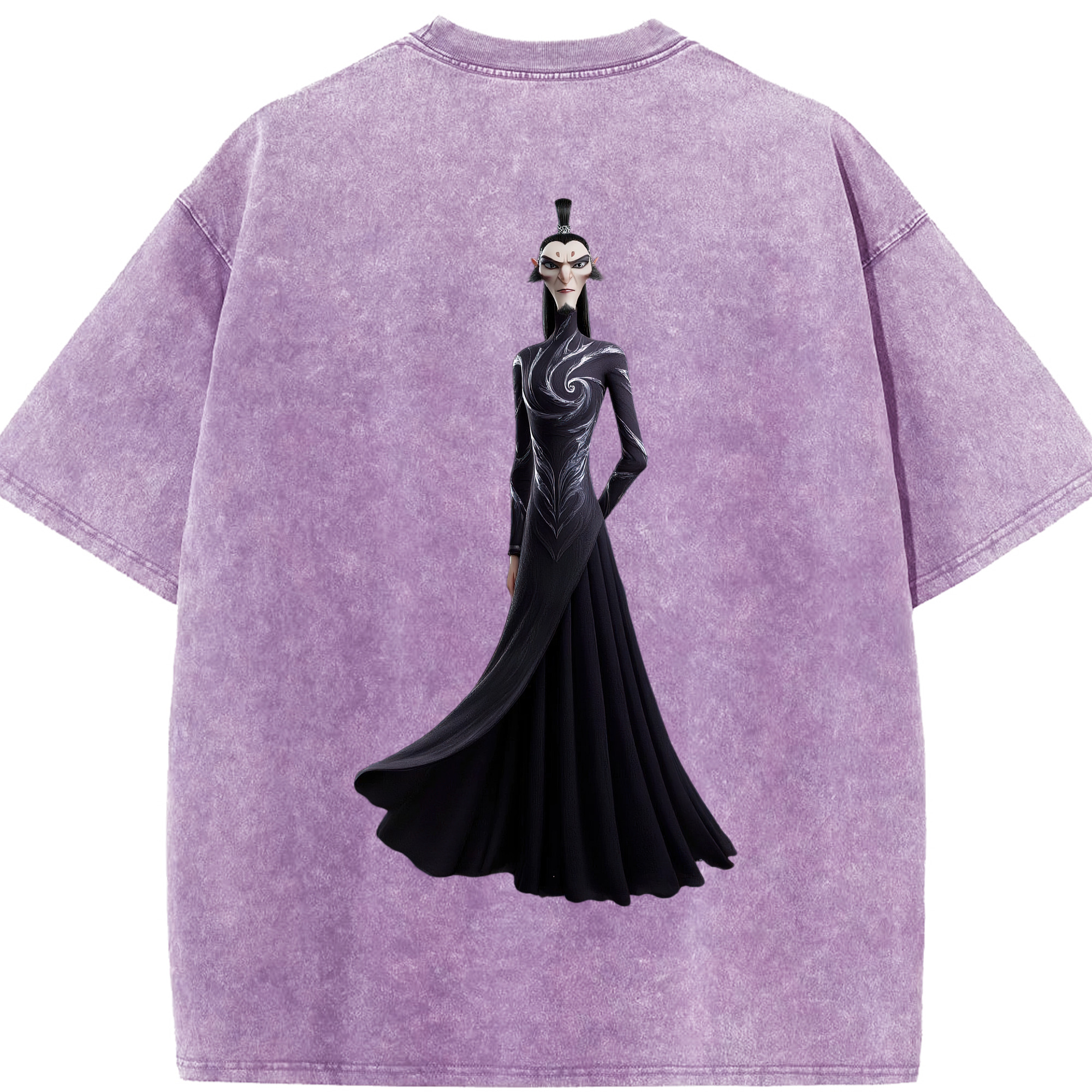 （画像用） Ne Zha 2 ナタ 魔童の大暴れ 綿100% ヴィンテージ風 半袖Tシャツ（背面プリント）