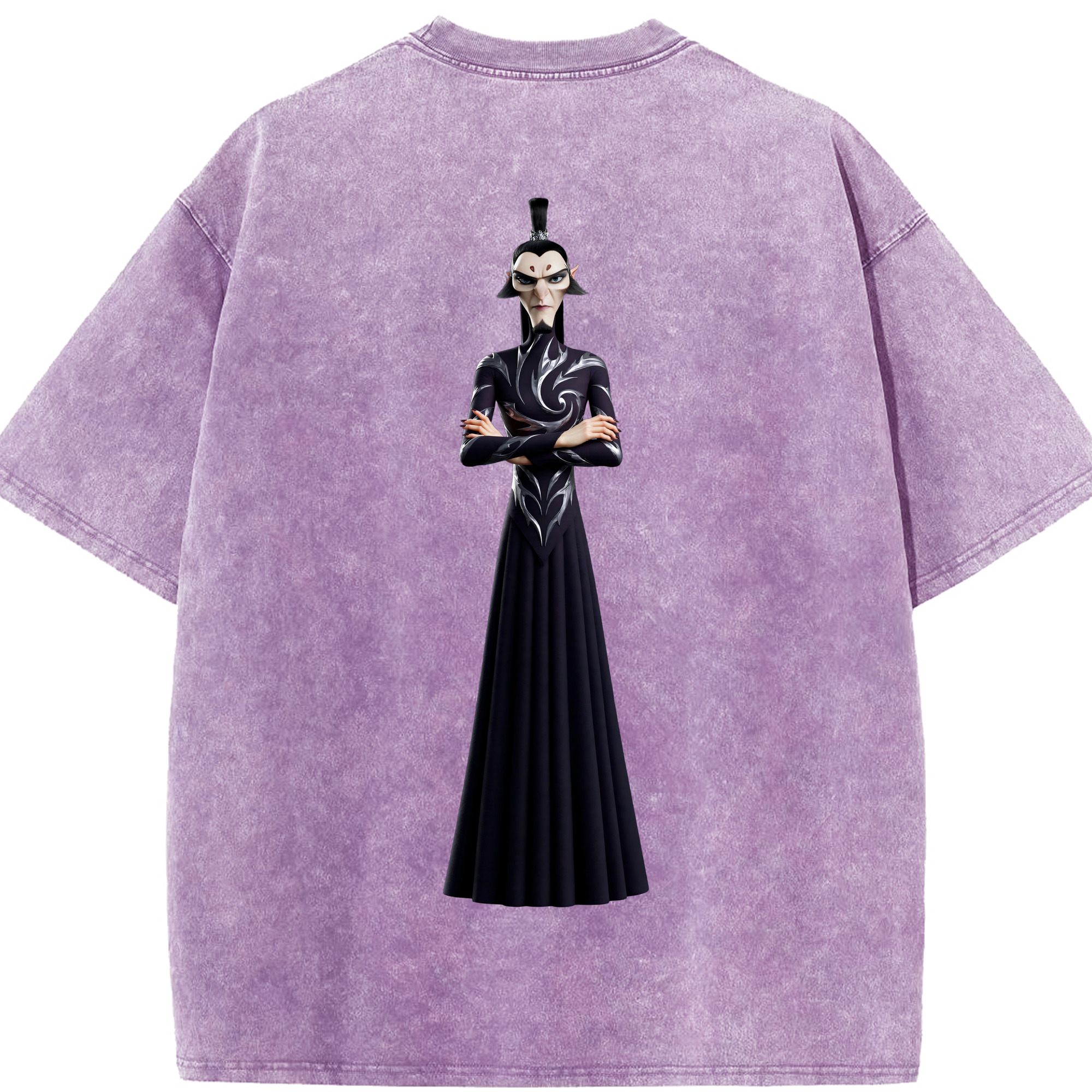 （画像用） Ne Zha 2 ナタ 魔童の大暴れ 綿100% ヴィンテージ風 半袖Tシャツ（背面プリント）
