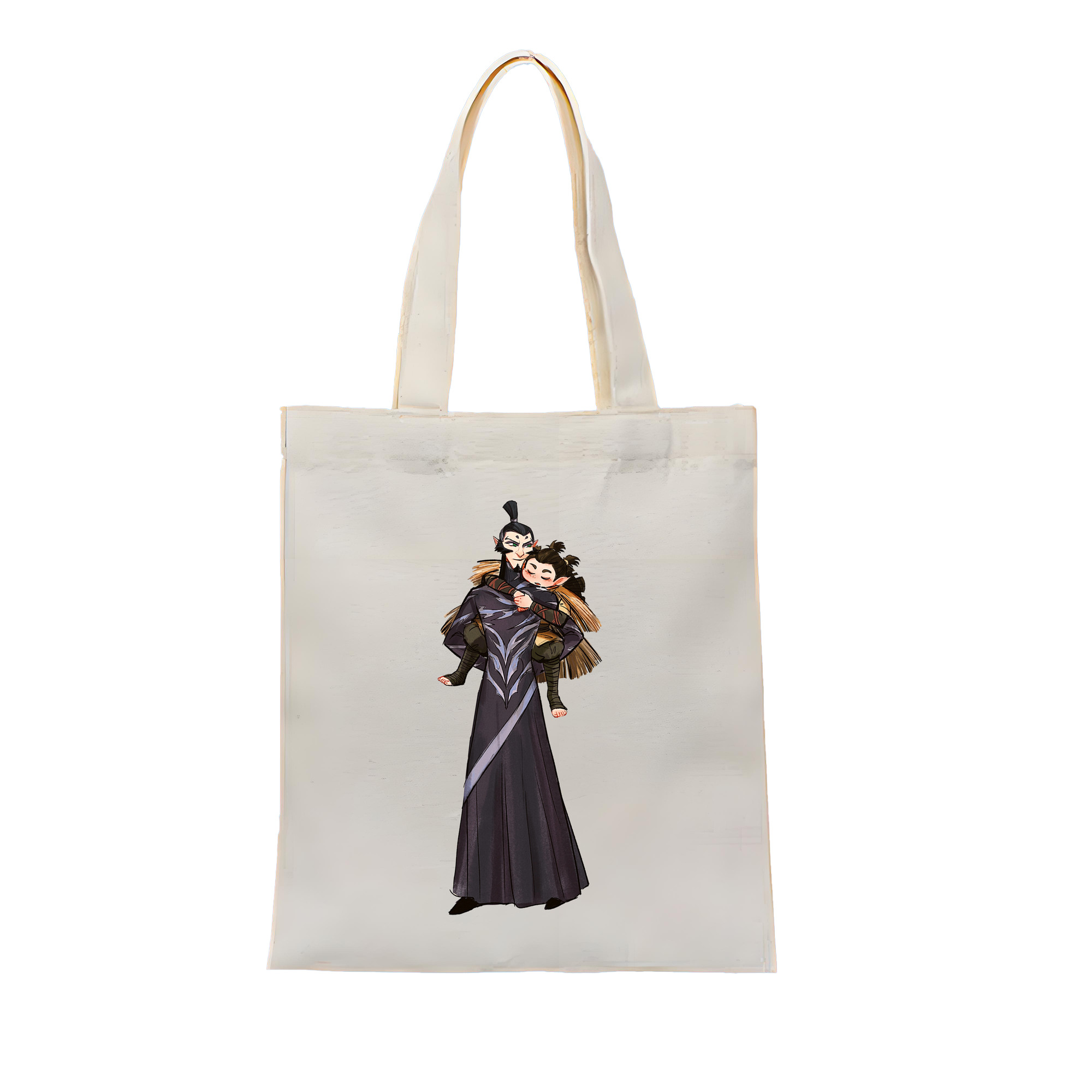 （画像用） Ne Zha 2 ナタ 魔童の大暴れ 縦型キャンバス生地手提げバッグ　トートバッグ