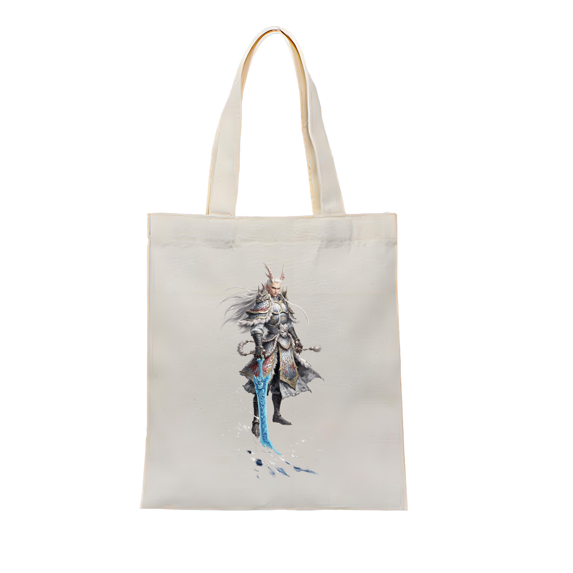 （画像用） Ne Zha 2 ナタ 魔童の大暴れ 縦型キャンバス生地手提げバッグ　トートバッグ