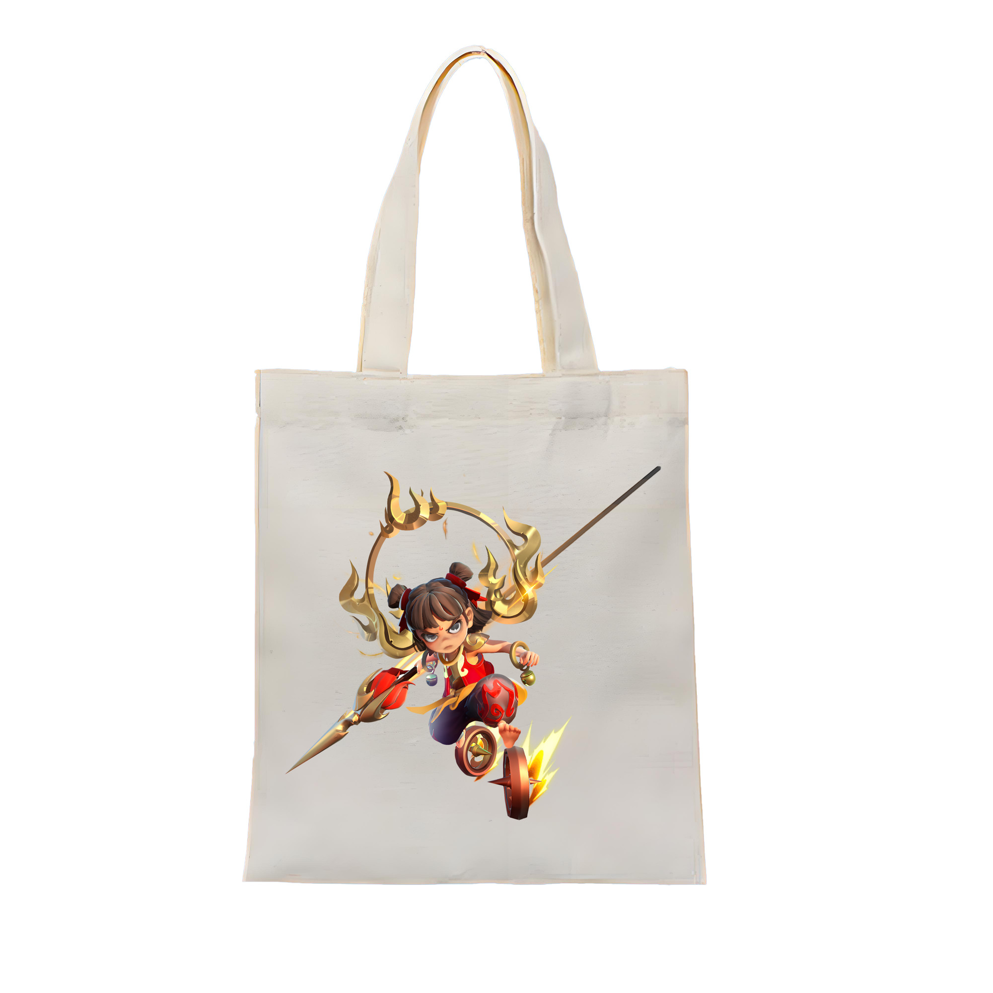 （画像用） Ne Zha 2 ナタ 魔童の大暴れ 縦型キャンバス生地手提げバッグ　トートバッグ