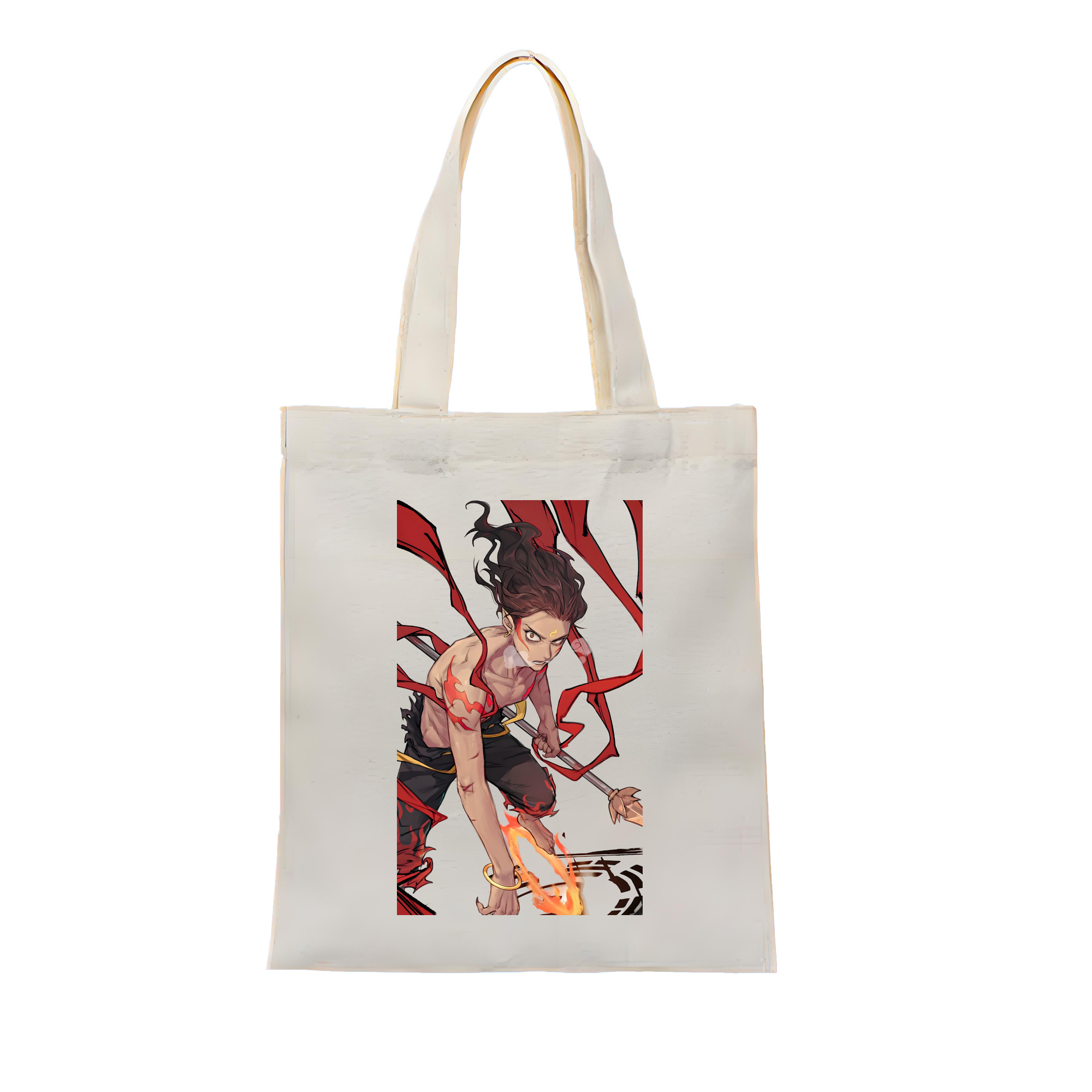 （画像用） Ne Zha 2 ナタ 魔童の大暴れ 縦型キャンバス生地手提げバッグ　トートバッグ