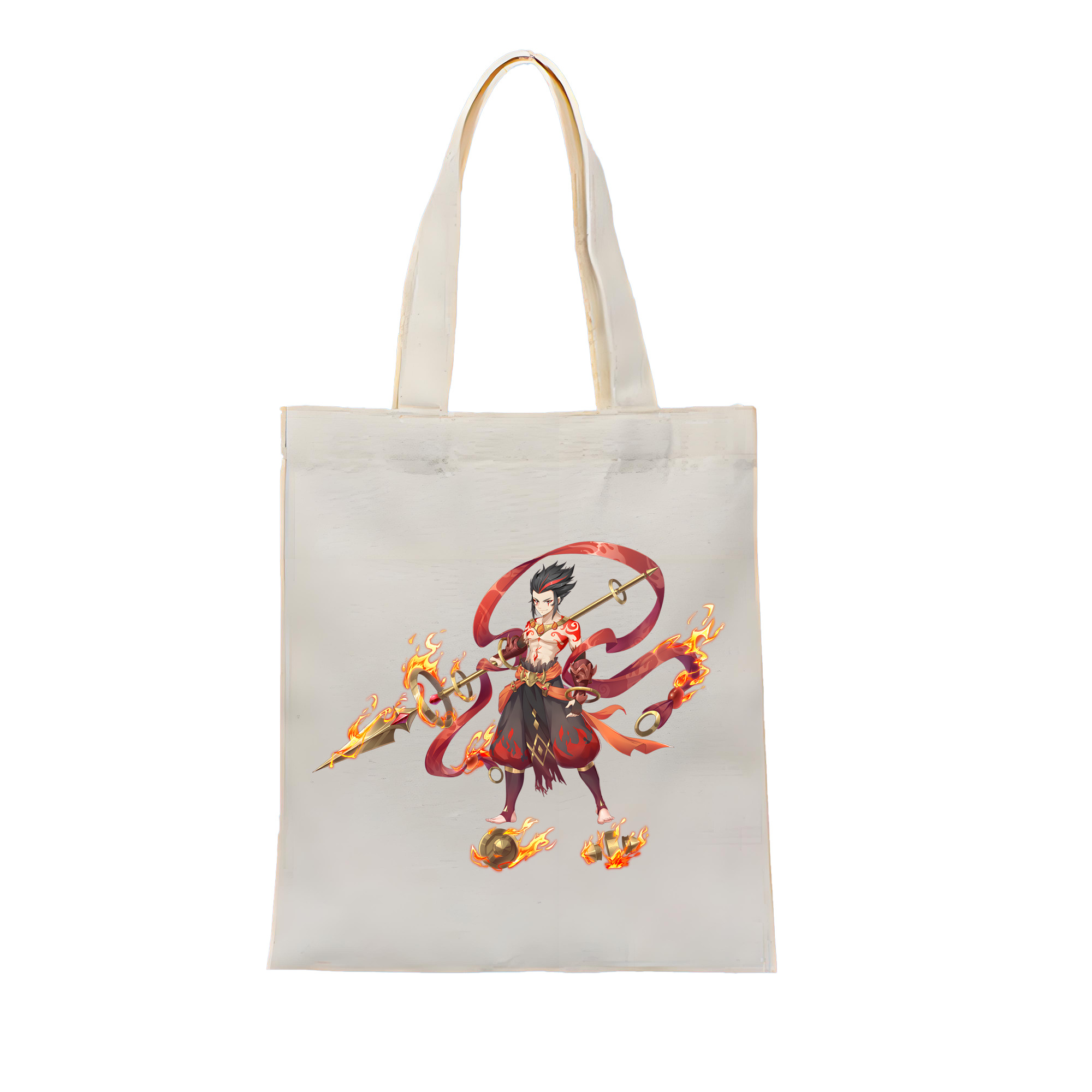 （画像用） Ne Zha 2 ナタ 魔童の大暴れ 縦型キャンバス生地手提げバッグ　トートバッグ