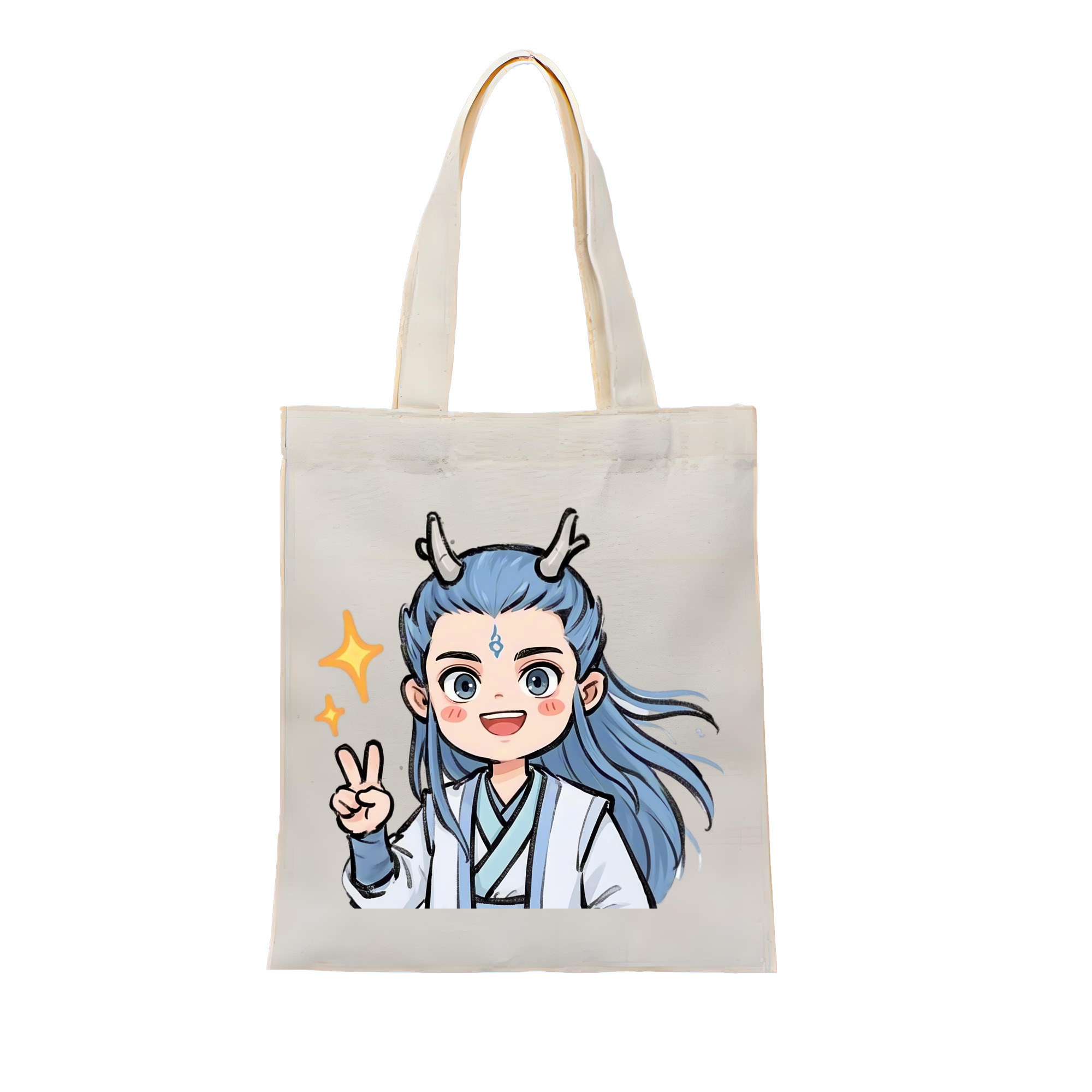 （画像用） Ne Zha 2 ナタ 魔童の大暴れ 縦型キャンバス生地手提げバッグ　トートバッグ