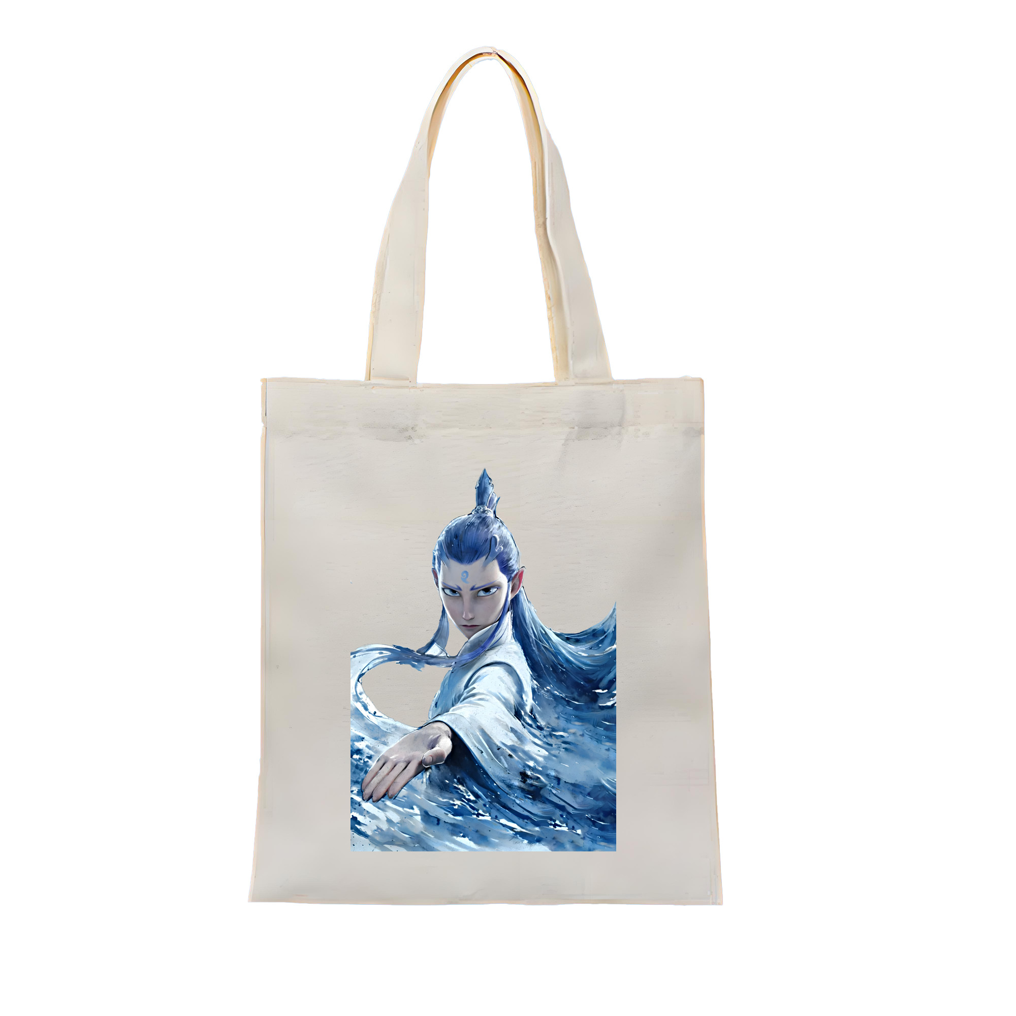 （画像用） Ne Zha 2 ナタ 魔童の大暴れ 縦型キャンバス生地手提げバッグ　トートバッグ