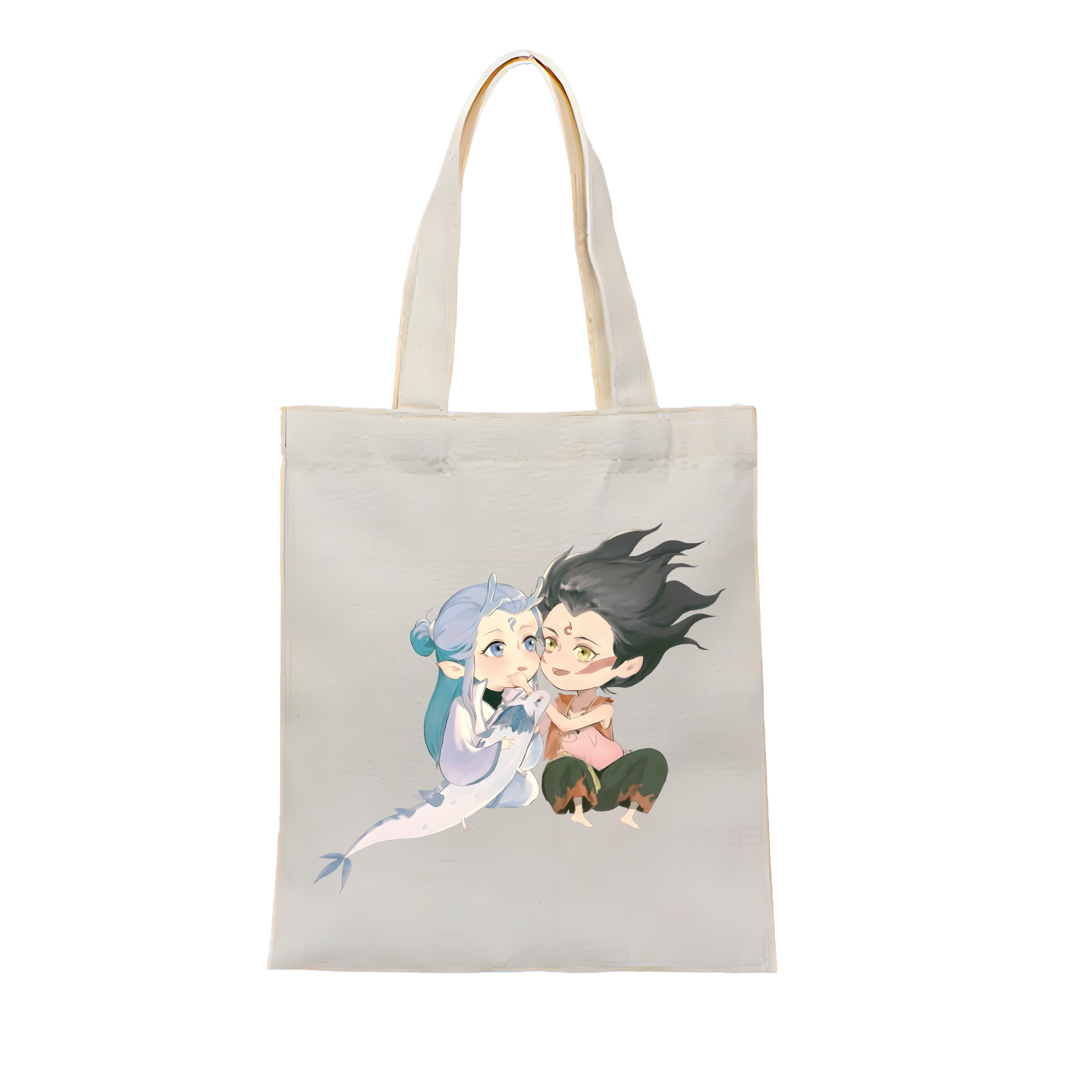（画像用） Ne Zha 2 ナタ 魔童の大暴れ 縦型キャンバス生地手提げバッグ　トートバッグ