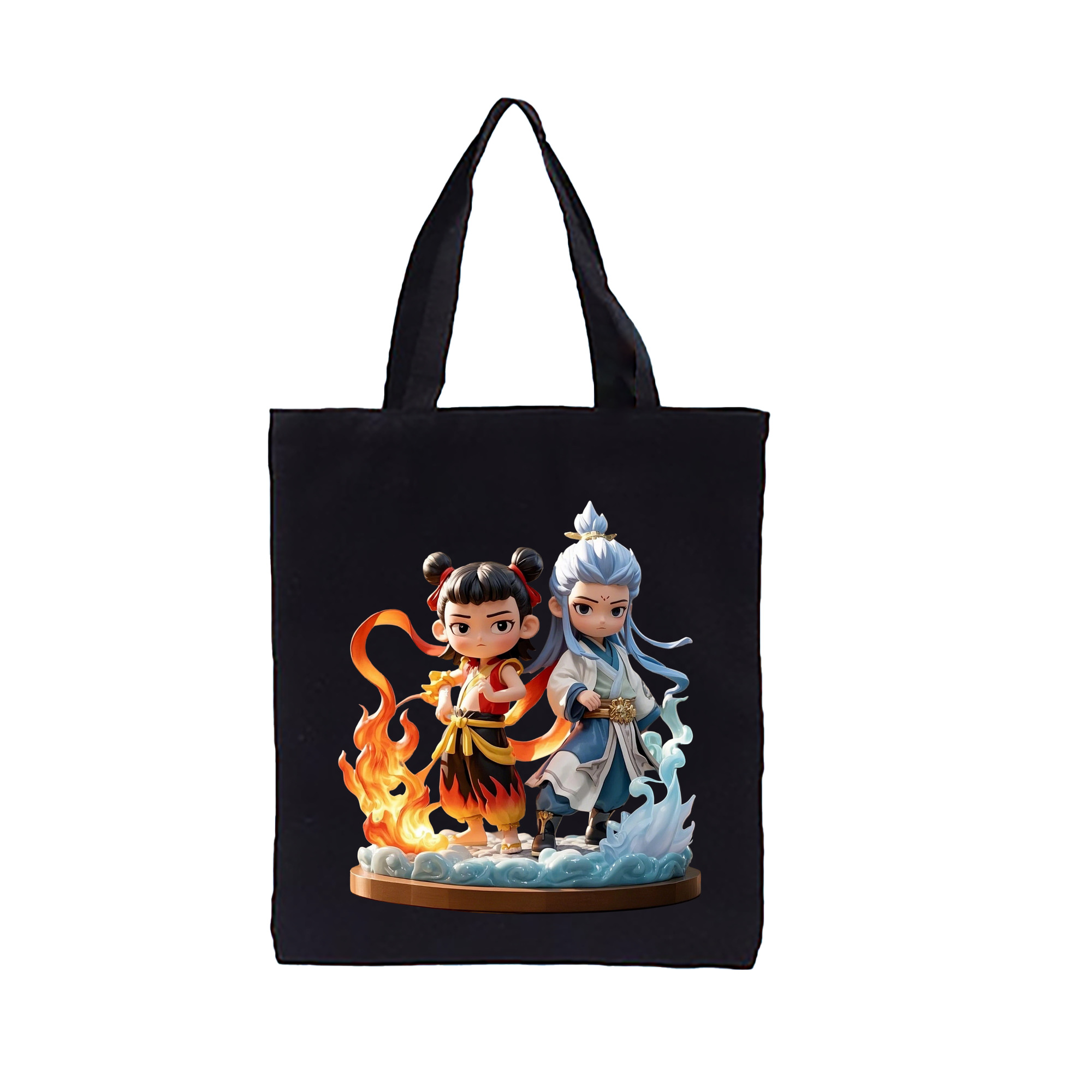 （画像用） Ne Zha 2 ナタ 魔童の大暴れ 縦型キャンバス生地手提げバッグ　トートバッグ