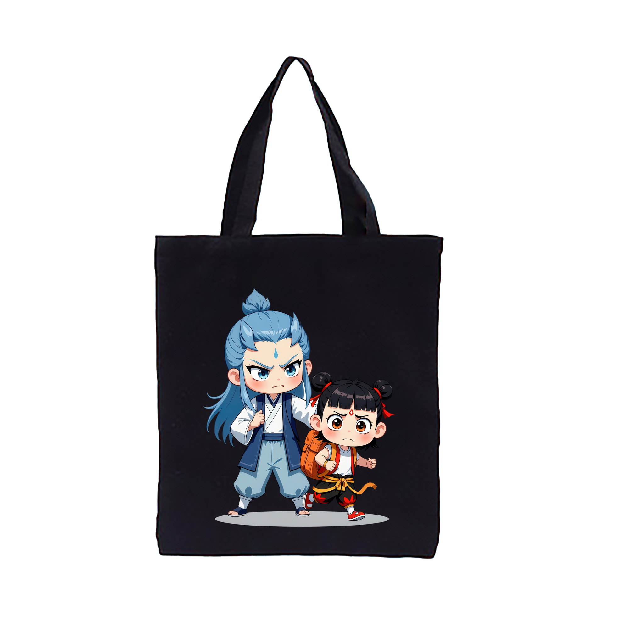 （画像用） Ne Zha 2 ナタ 魔童の大暴れ 縦型キャンバス生地手提げバッグ　トートバッグ