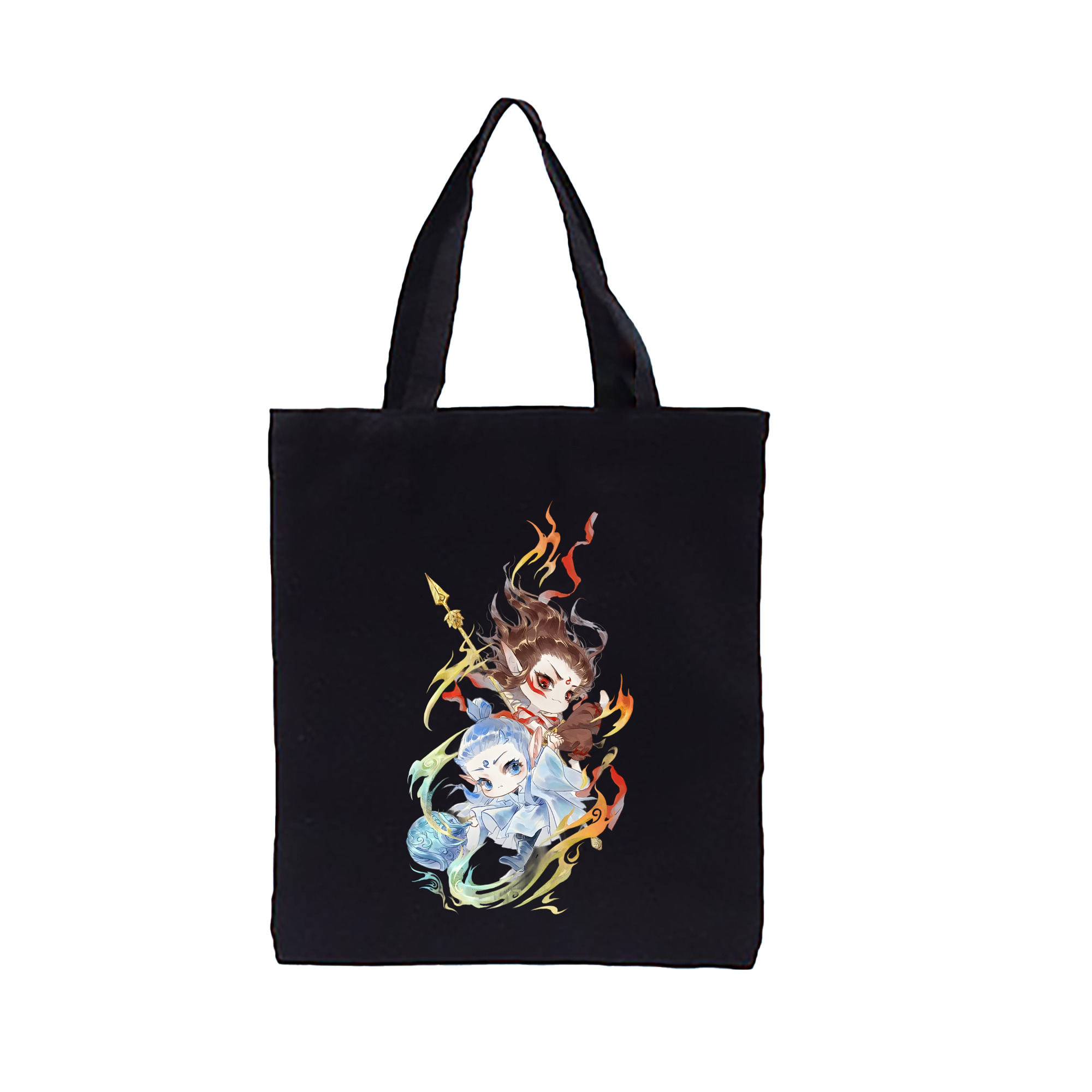 （画像用） Ne Zha 2 ナタ 魔童の大暴れ 縦型キャンバス生地手提げバッグ　トートバッグ