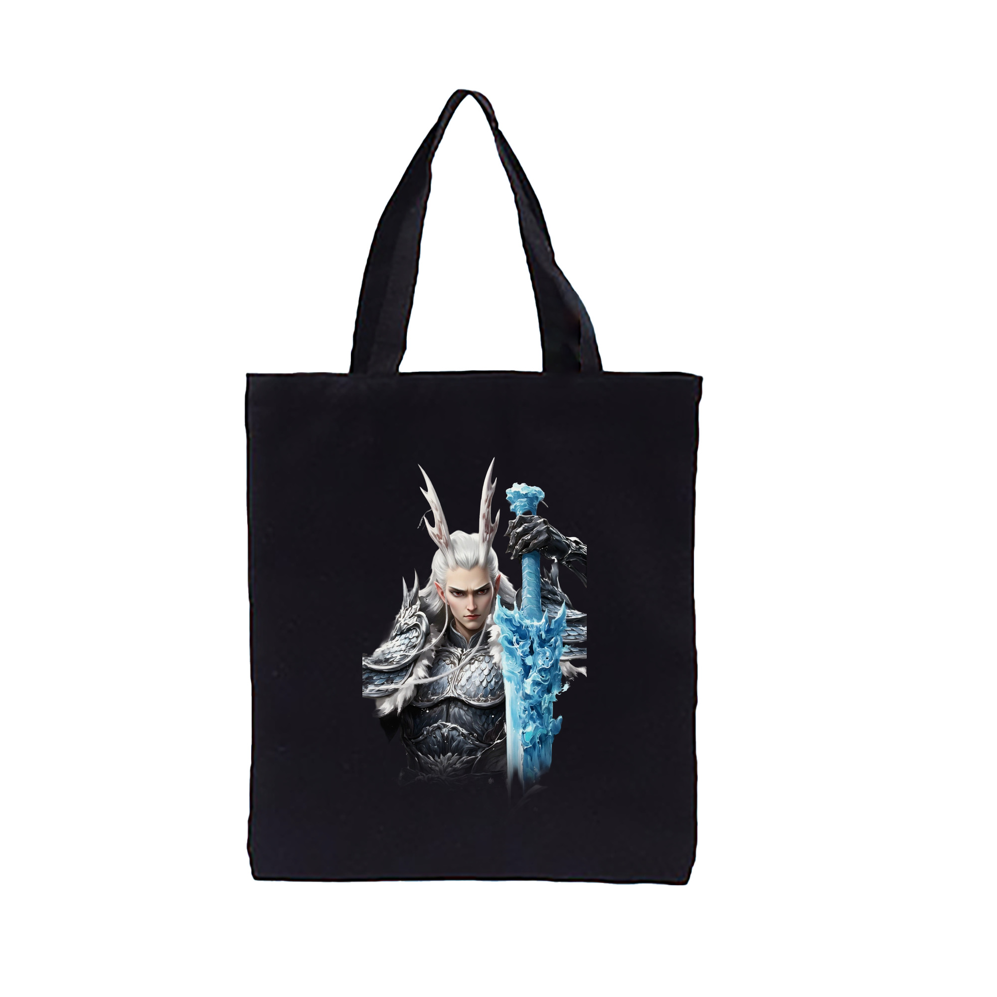 （画像用） Ne Zha 2 ナタ 魔童の大暴れ 縦型キャンバス生地手提げバッグ　トートバッグ