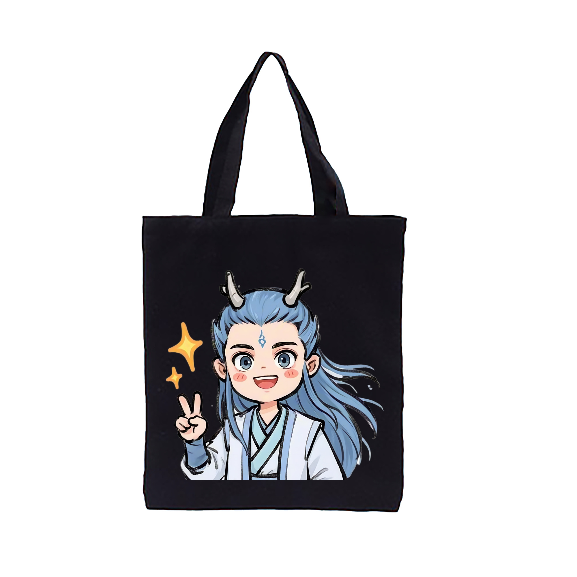 （画像用） Ne Zha 2 ナタ 魔童の大暴れ 縦型キャンバス生地手提げバッグ　トートバッグ