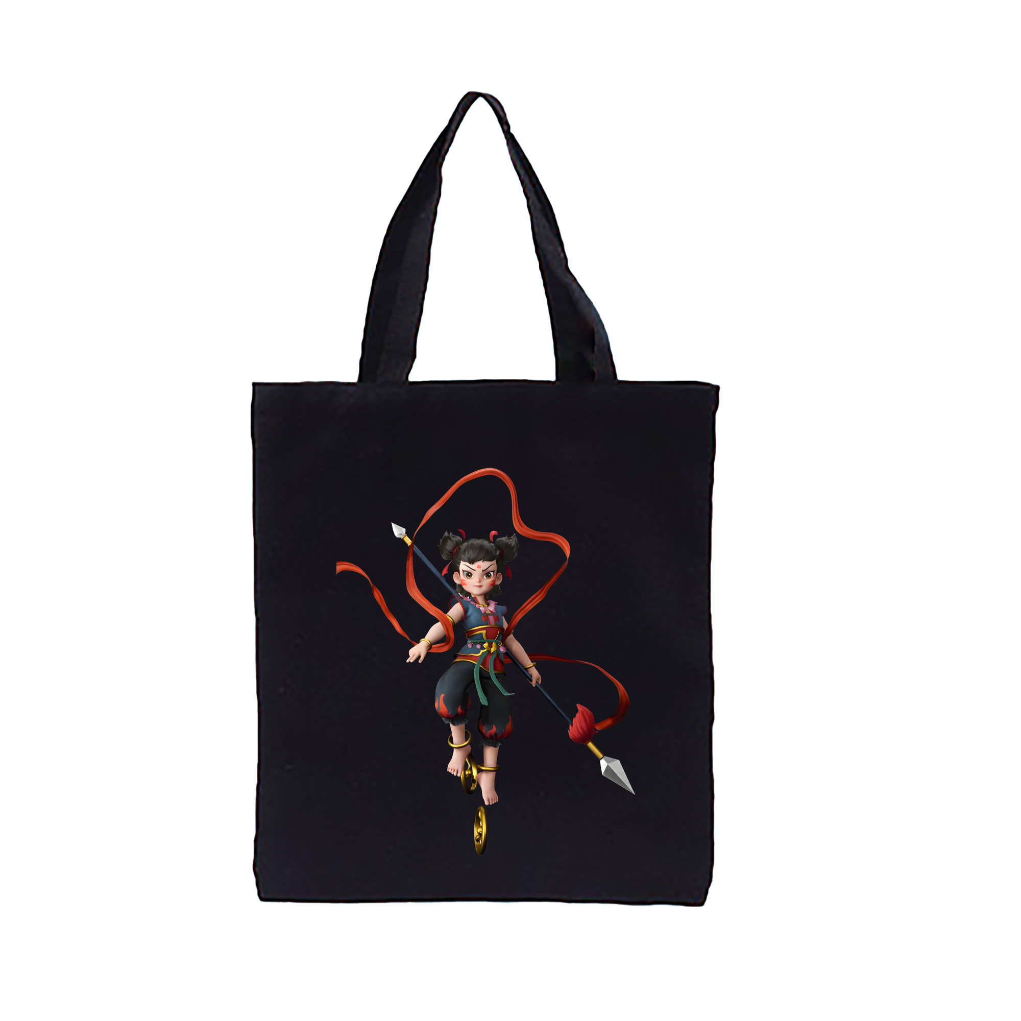 （画像用） Ne Zha 2 ナタ 魔童の大暴れ 縦型キャンバス生地手提げバッグ　トートバッグ